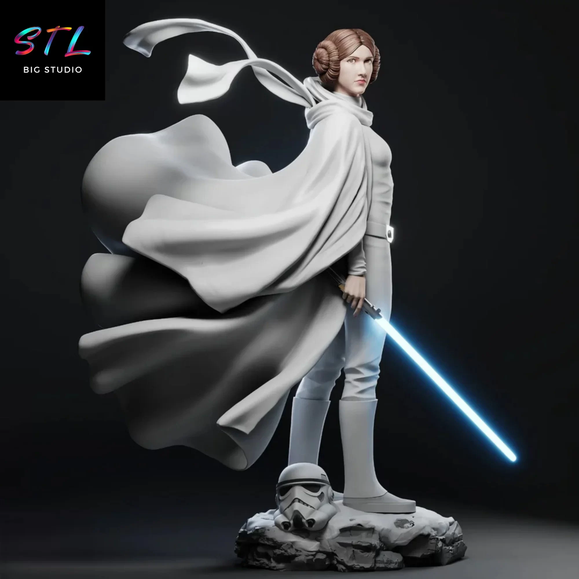 leia stl star wars para impresion 3d