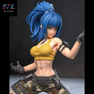 leona heidern stl king of fighters figura impresion 3d