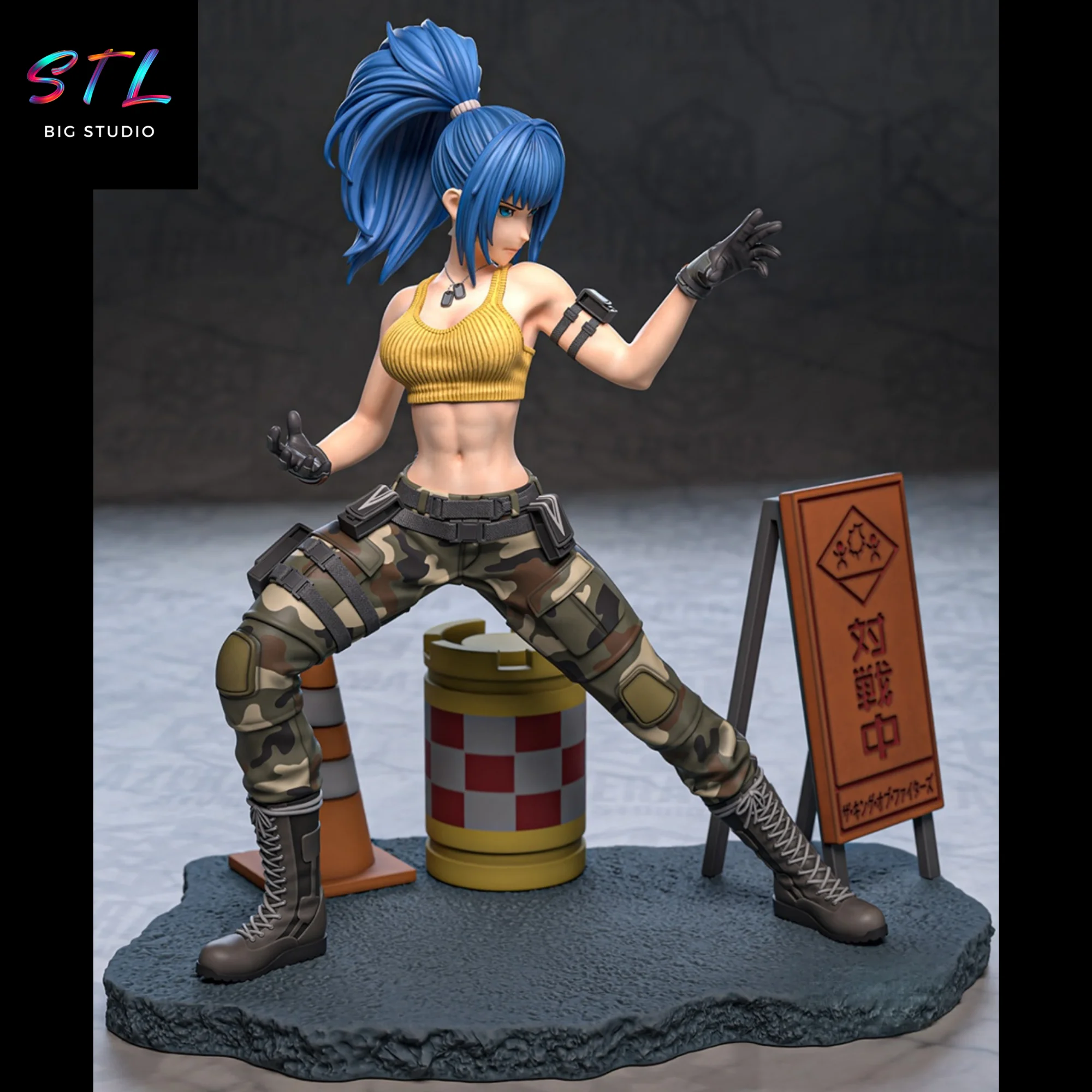 leona heidern stl king of fighters impresion 3d