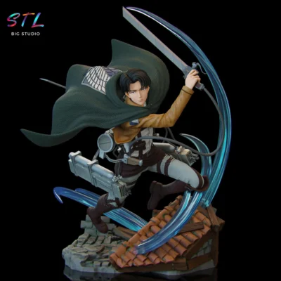 levi ackerman stl ataque a los titanes impresion 3d