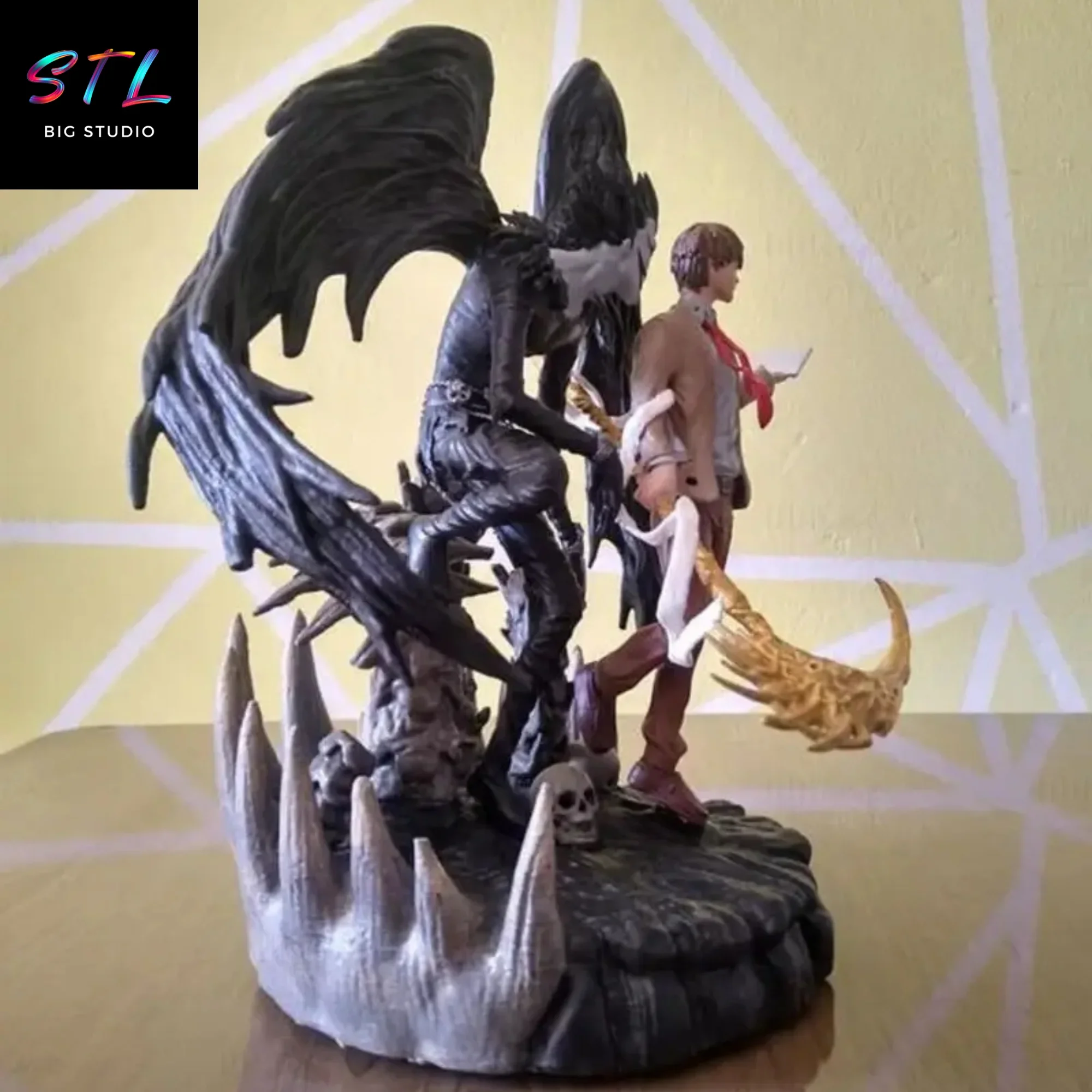 light y ryuk stl impresion 3d diorama death note light y ryuk stl impresion 3d diorama death note
