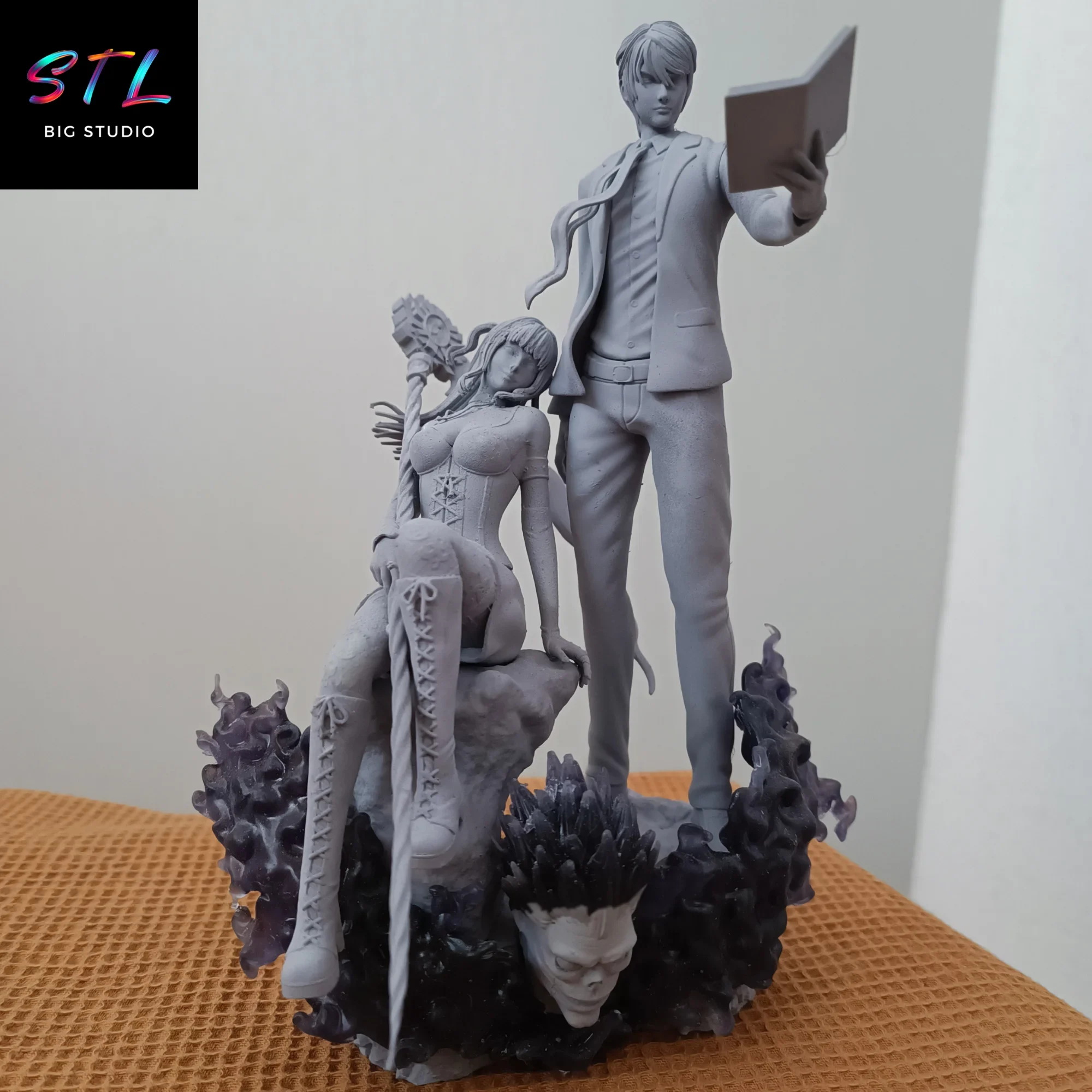 light yagami y misa amane stl death note diorama impresion 3d light yagami y misa amane stl death note diorama impresion 3d