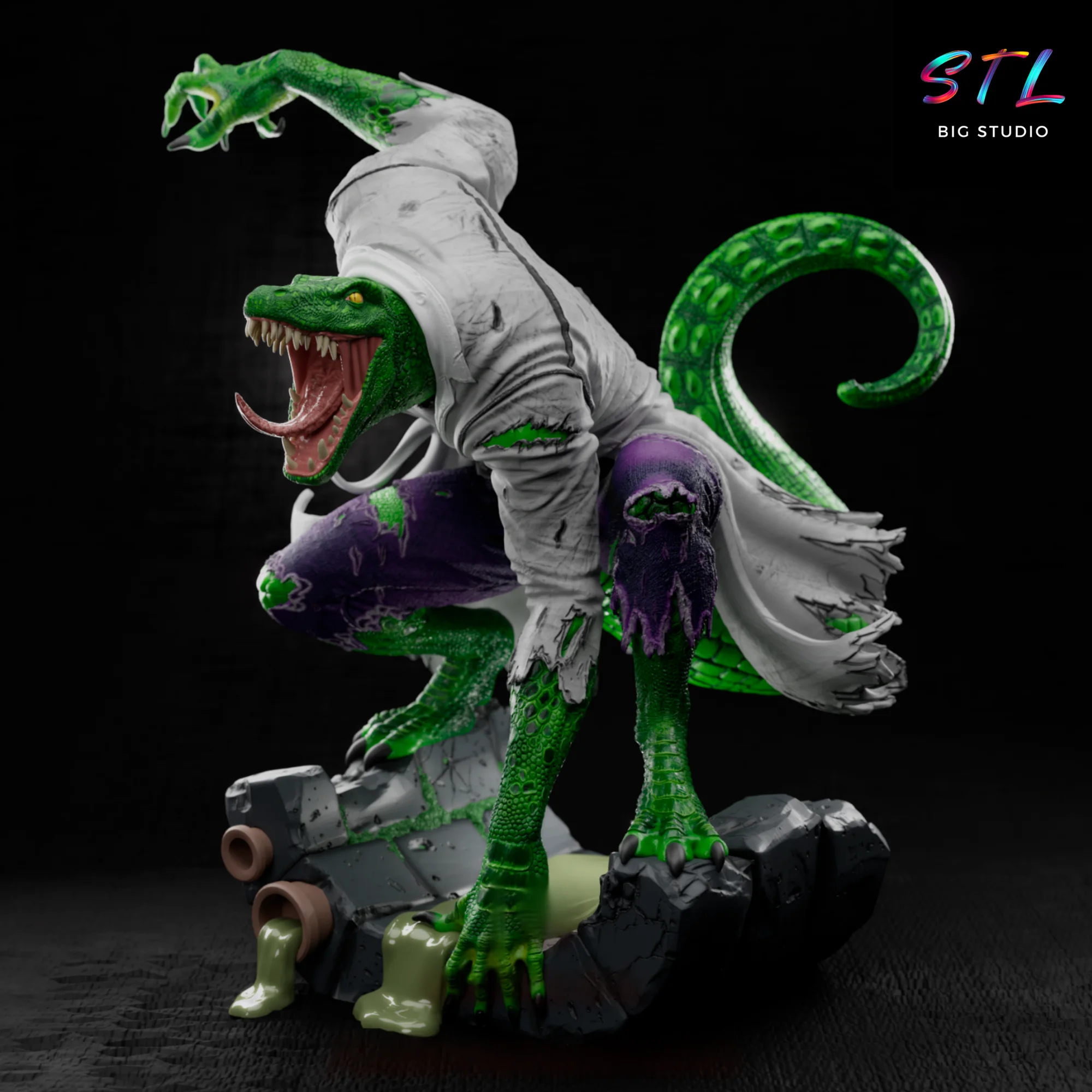 lizard spiderman stl impresion 3d marvel