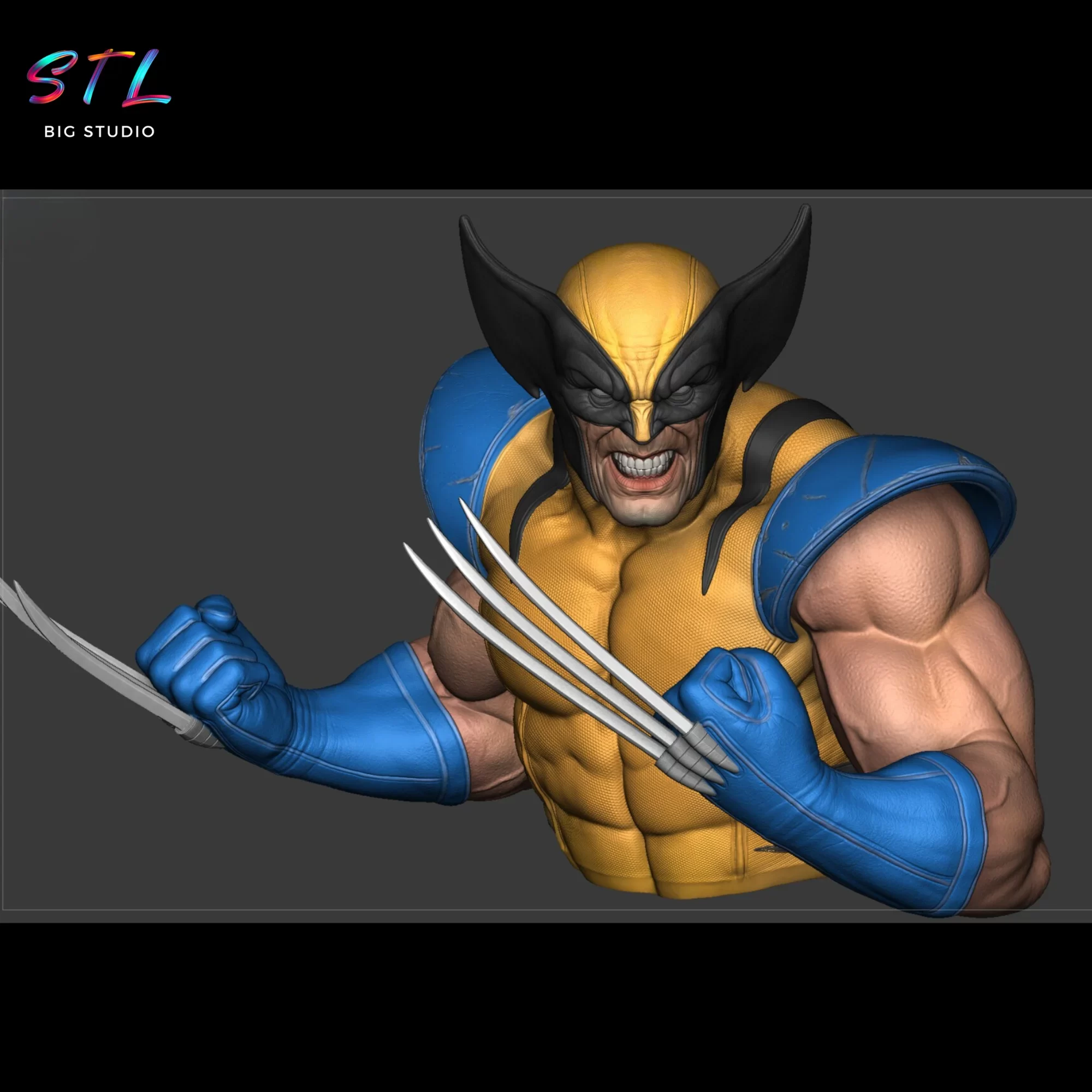 lobezno stl wolverine xmen marvel impresion 3d