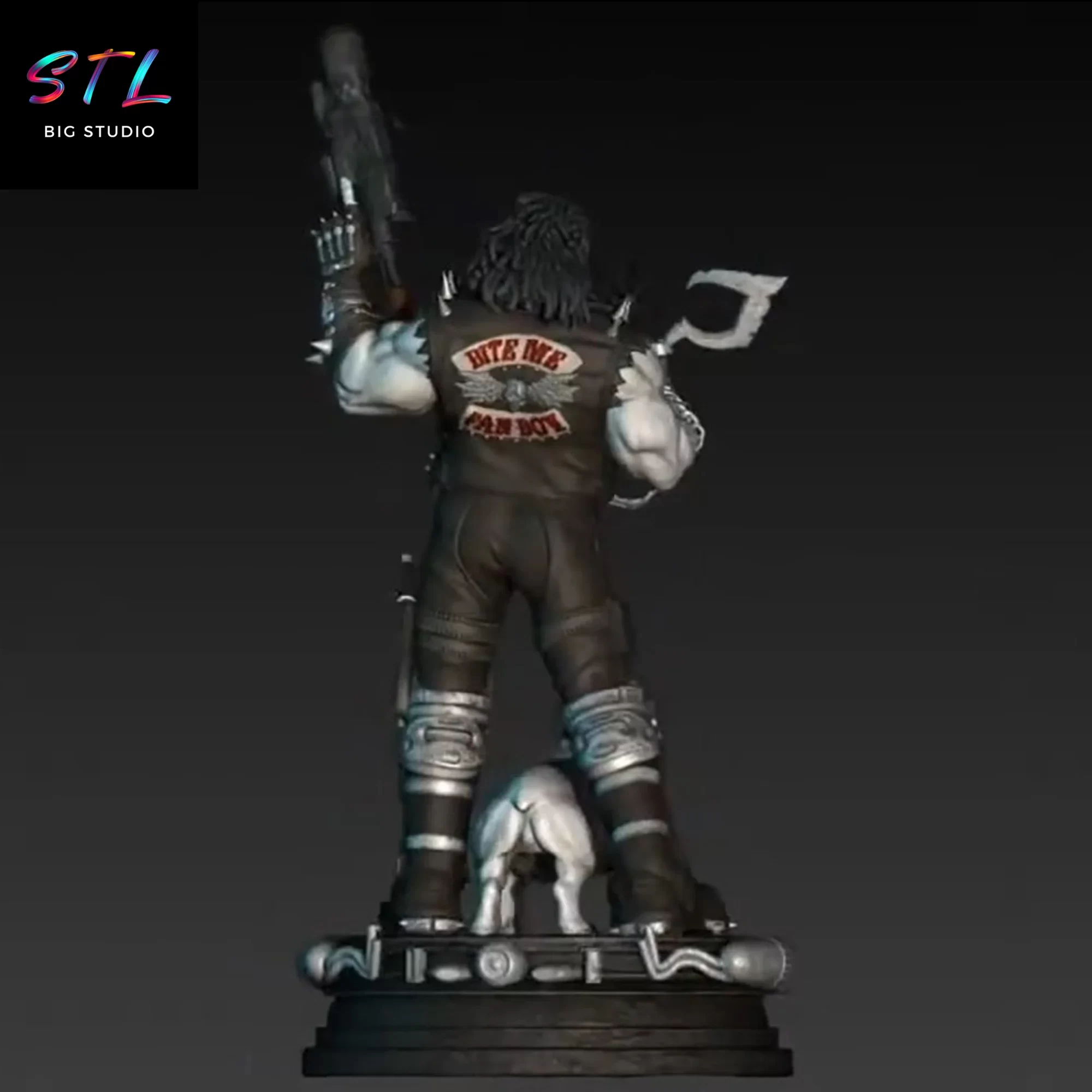 lobo y dawg diorama stl dc comics