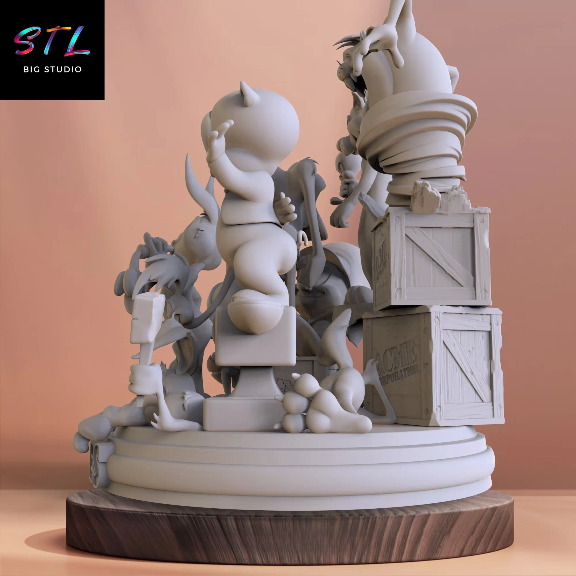 looney tunes diorama imprimir 3d stl looney tunes diorama imprimir 3d stl