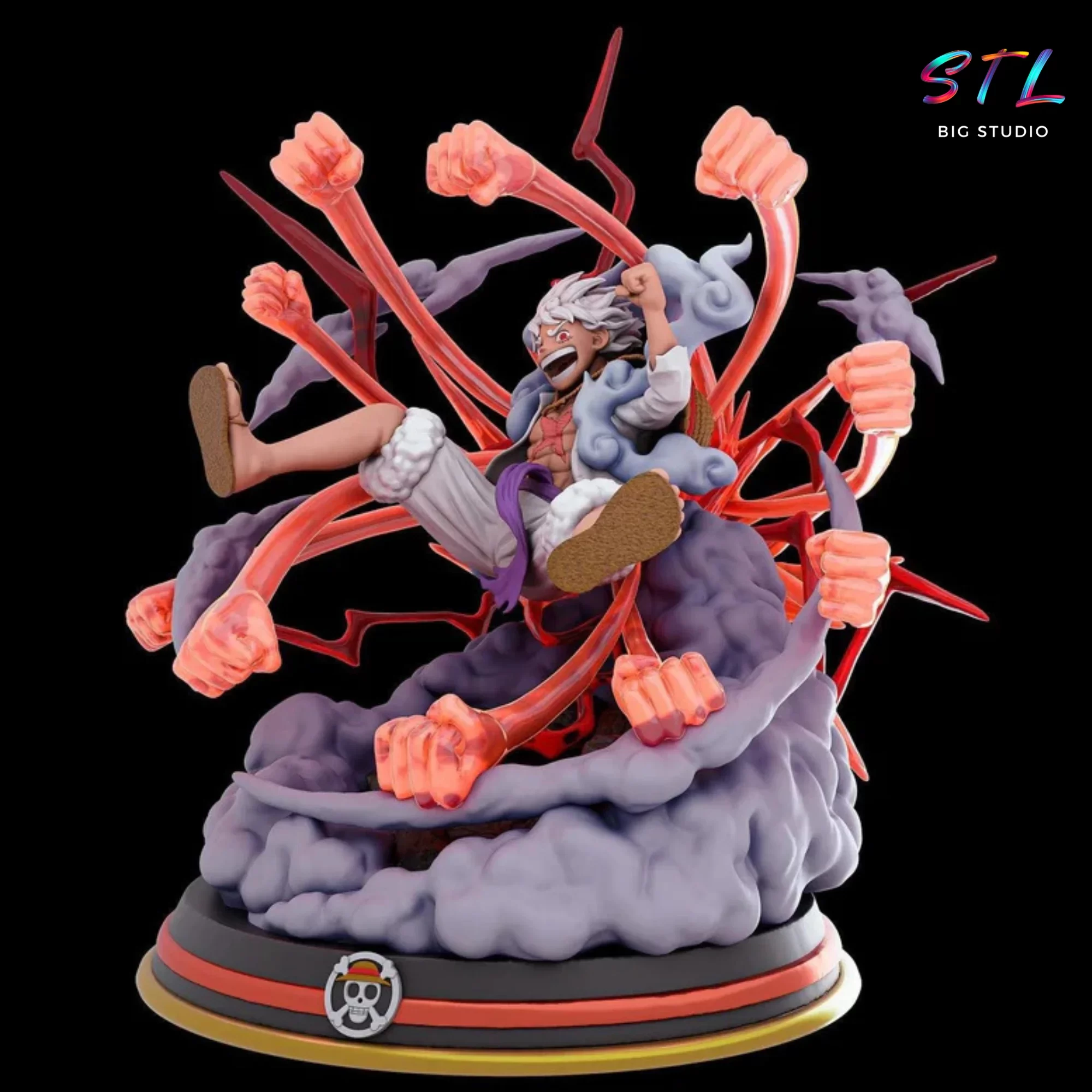 luffy blanco stl one piece figura 3d luffy blanco stl one piece figura 3d