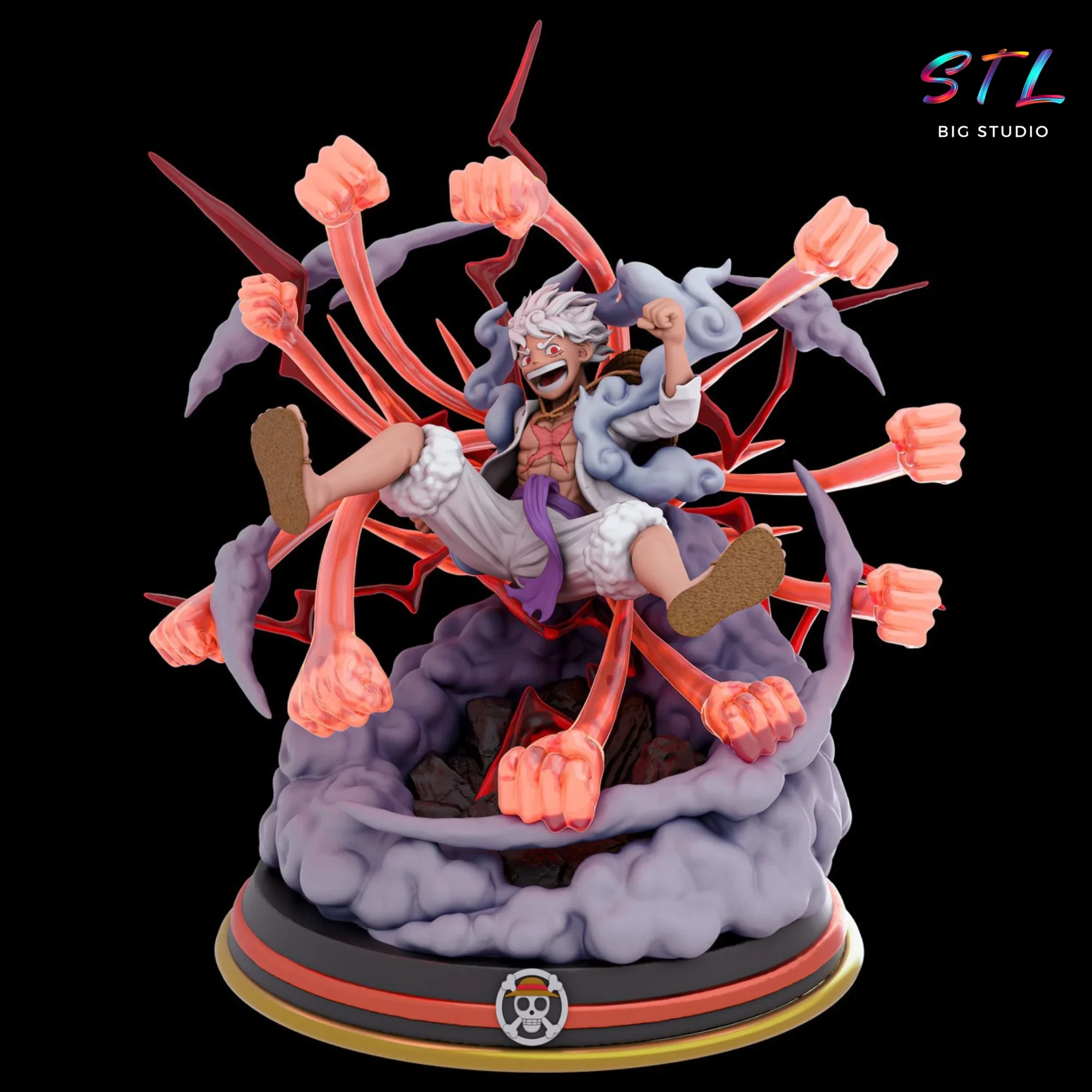 luffy gear 5 stl one piece impresion 3d luffy gear 5 stl one piece impresion 3d