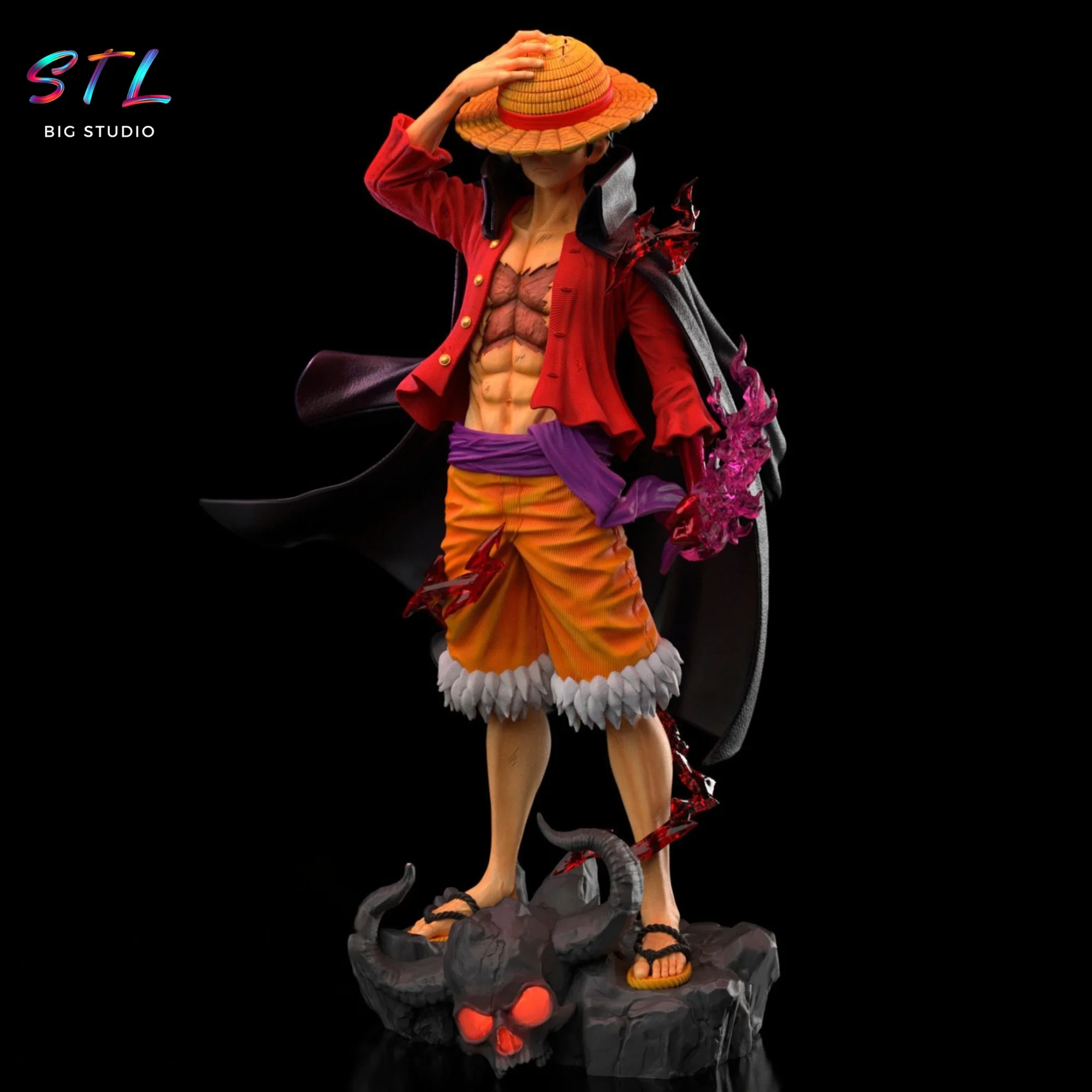 luffy onigashima stl impresion 3d one piece luffy onigashima stl impresion 3d one piece