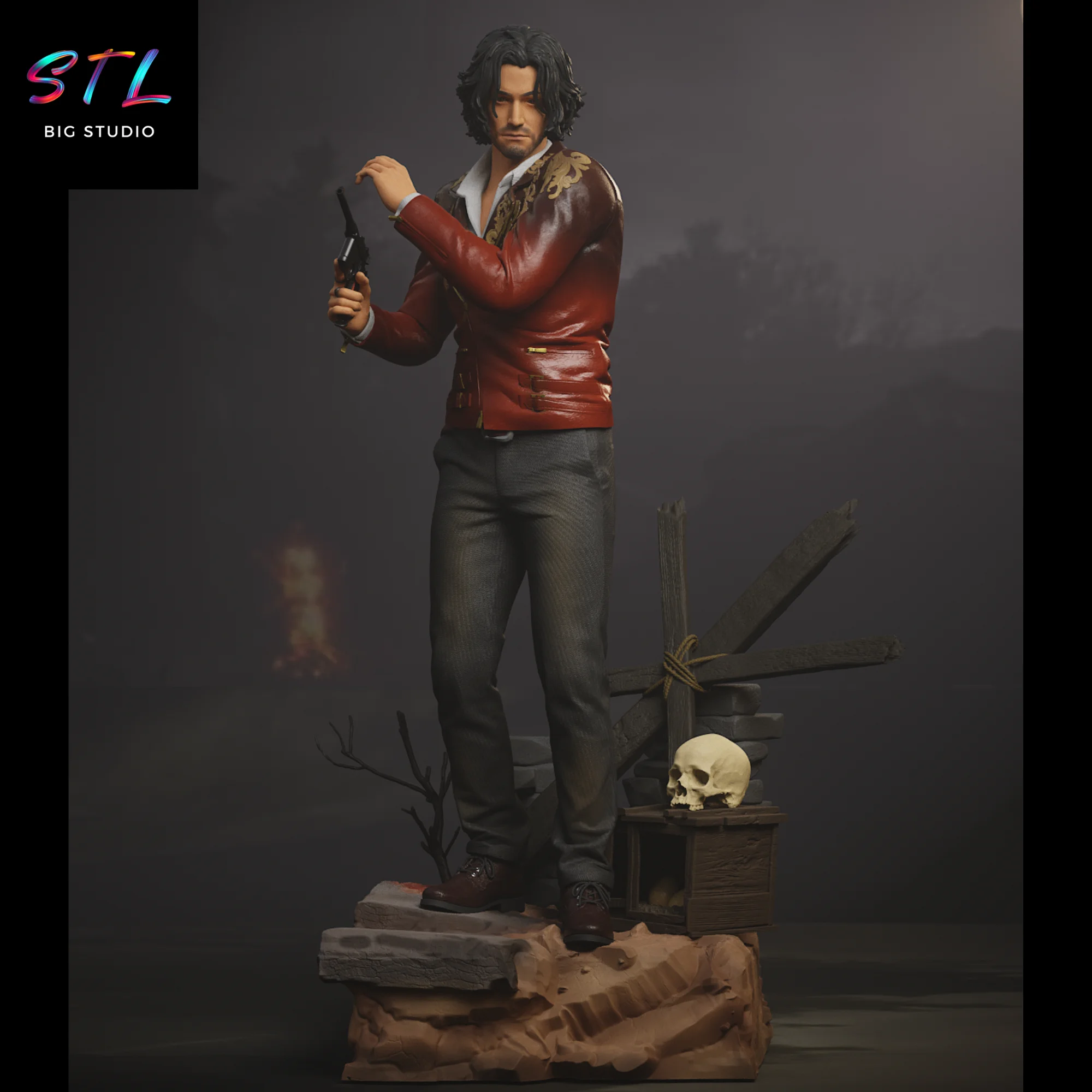 luis sera stl resident evil para impresion 3d