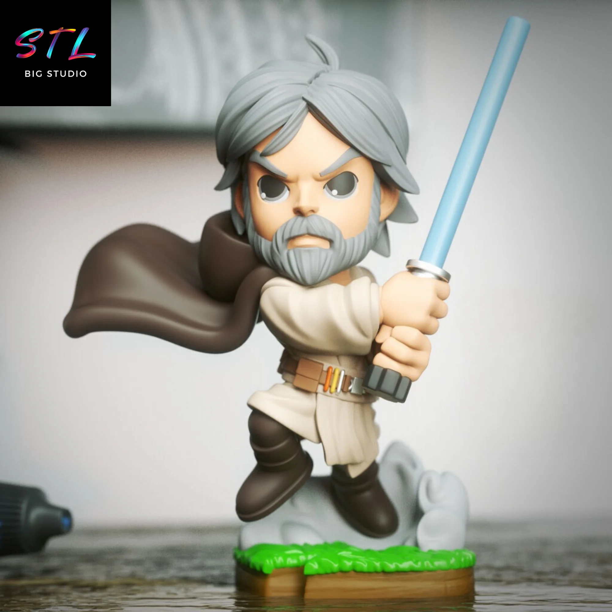 luke skywalker chibi stl star wars kawaii impresion 3d