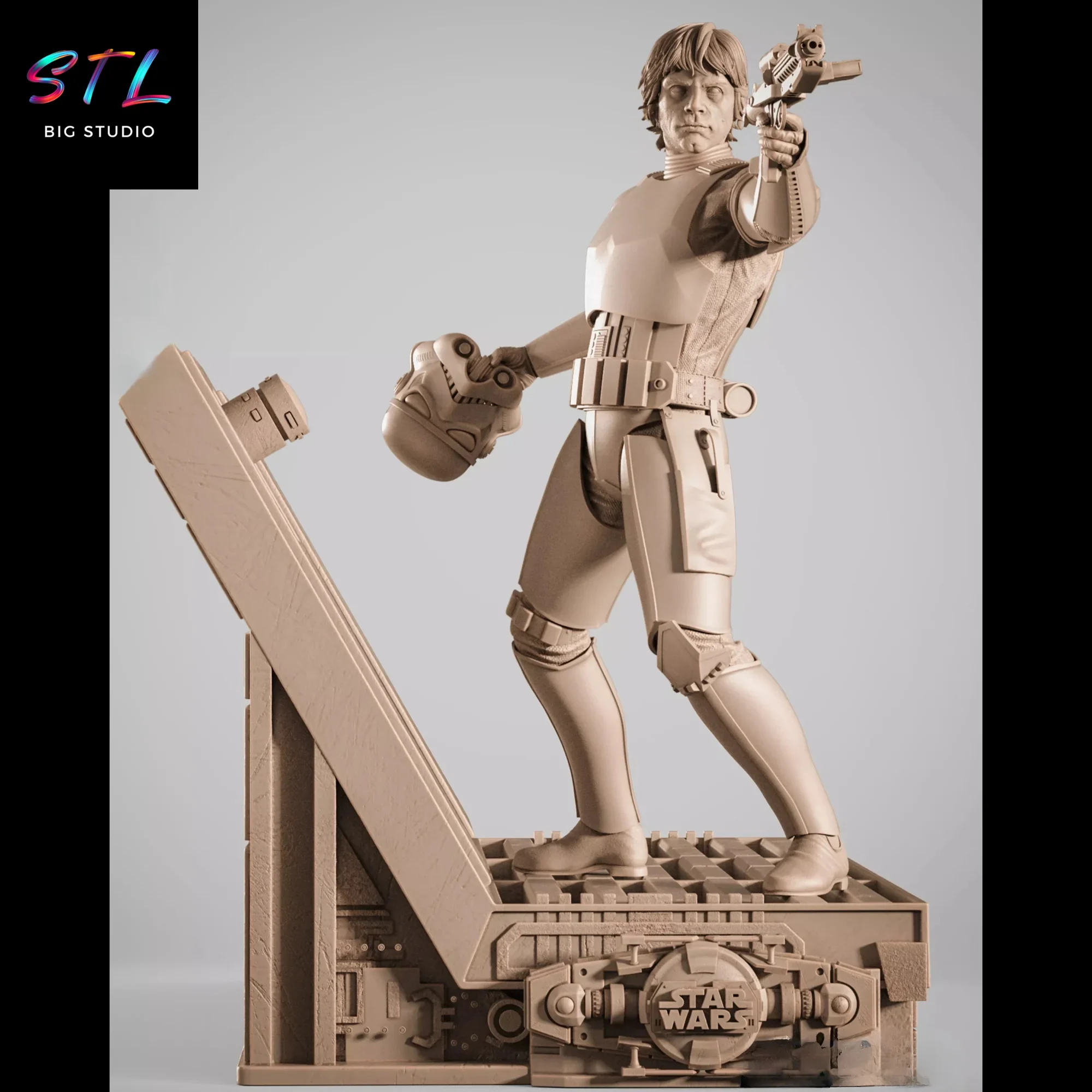 luke skywalker stormtrooper stl star wars impresion 3d luke skywalker stormtrooper stl star wars impresion 3d
