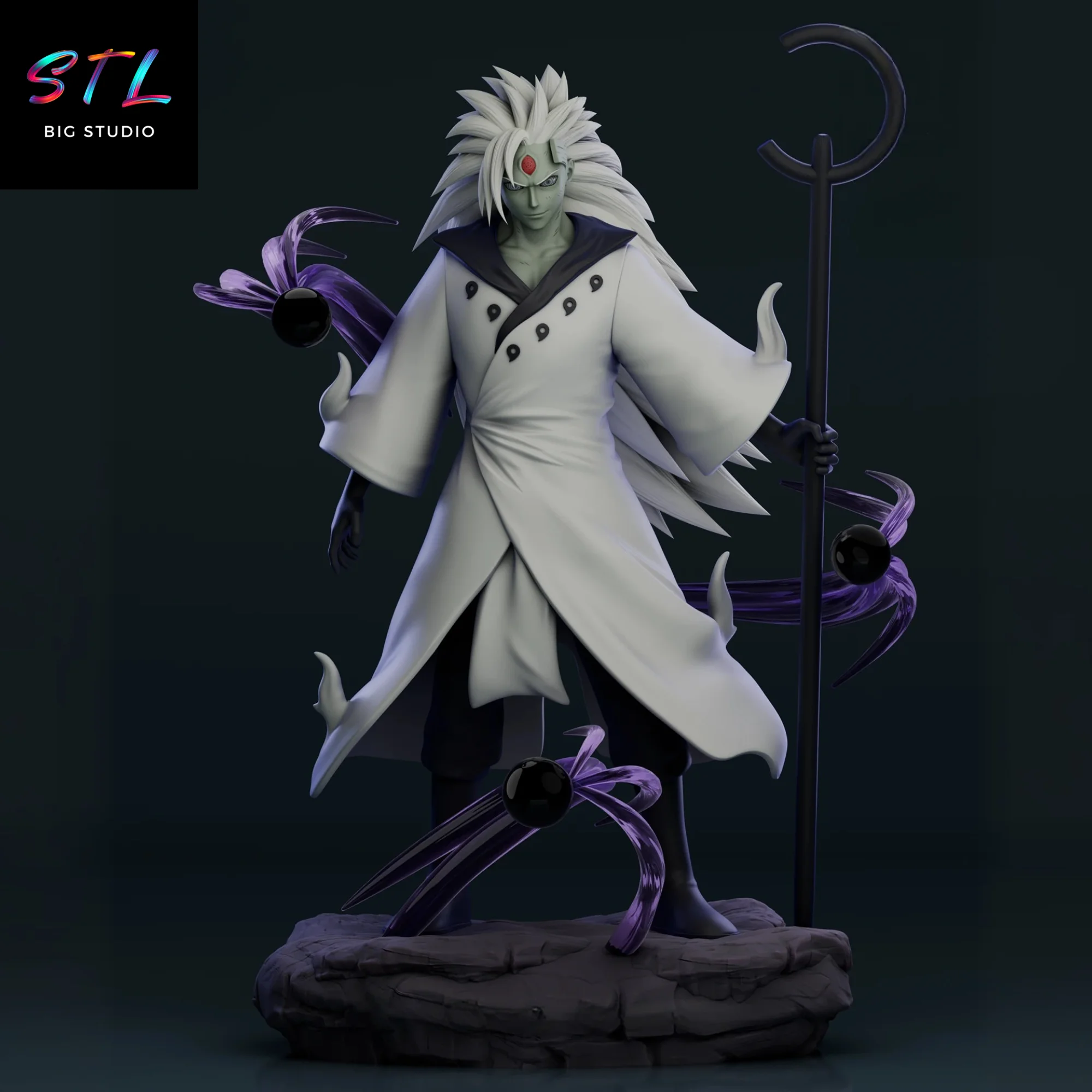 madara uchiha six paths stl naruto shippuden para impresion 3d