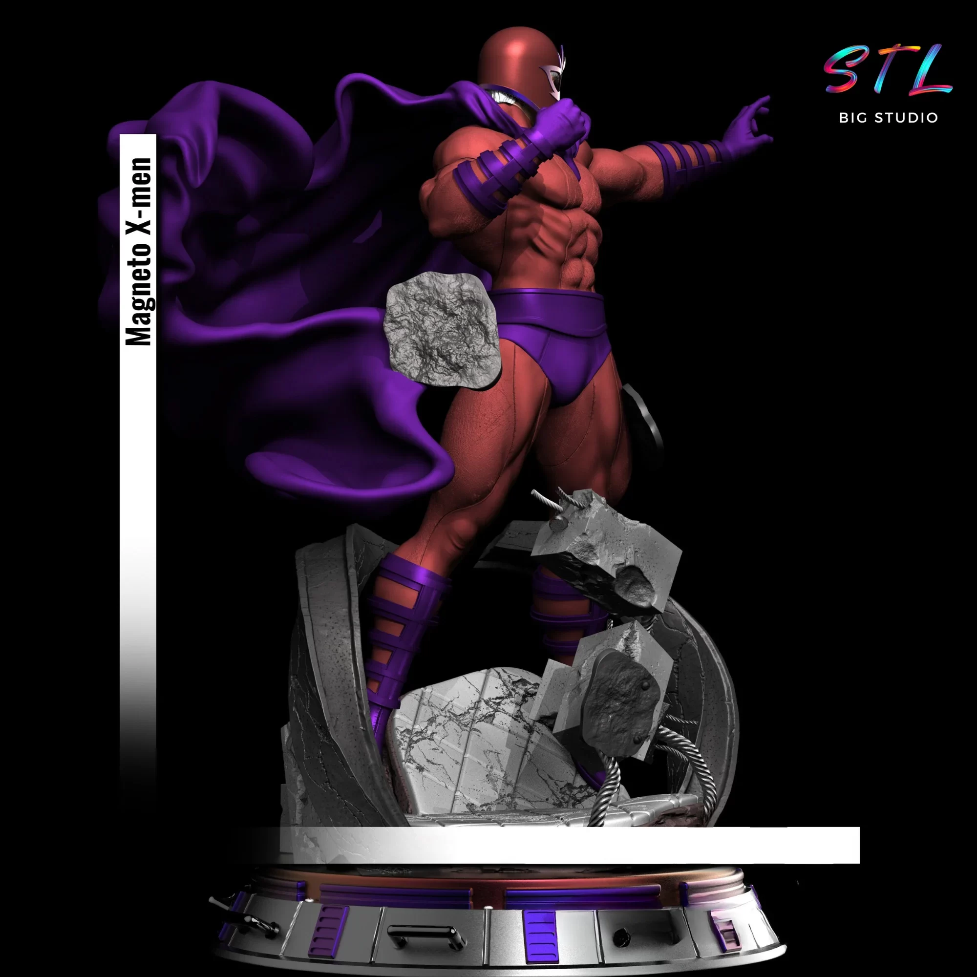magneto stl x-men diorama marvel impresion 3d magneto stl x-men diorama marvel impresion 3d