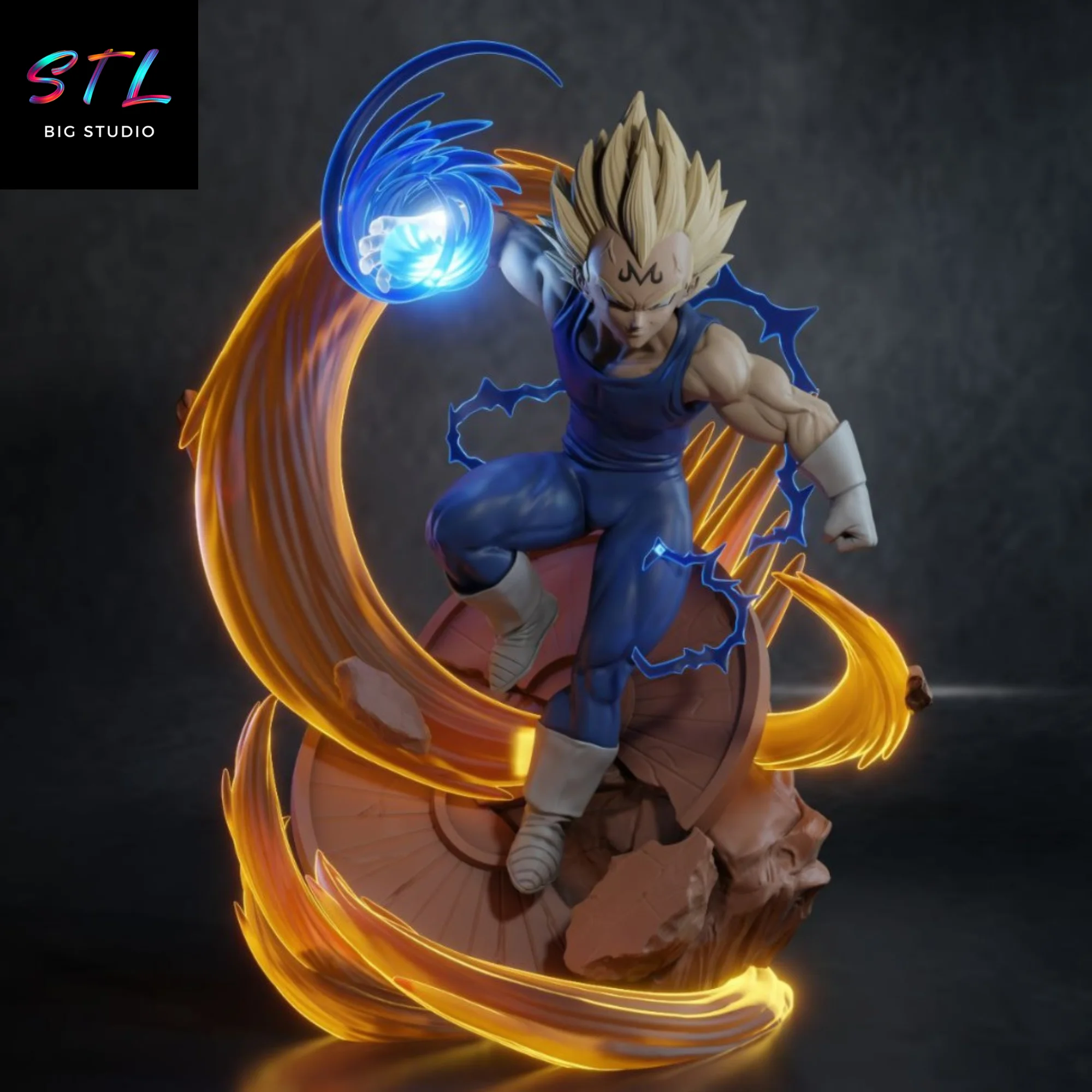 majin vegeta stl dragon ball impresion 3d