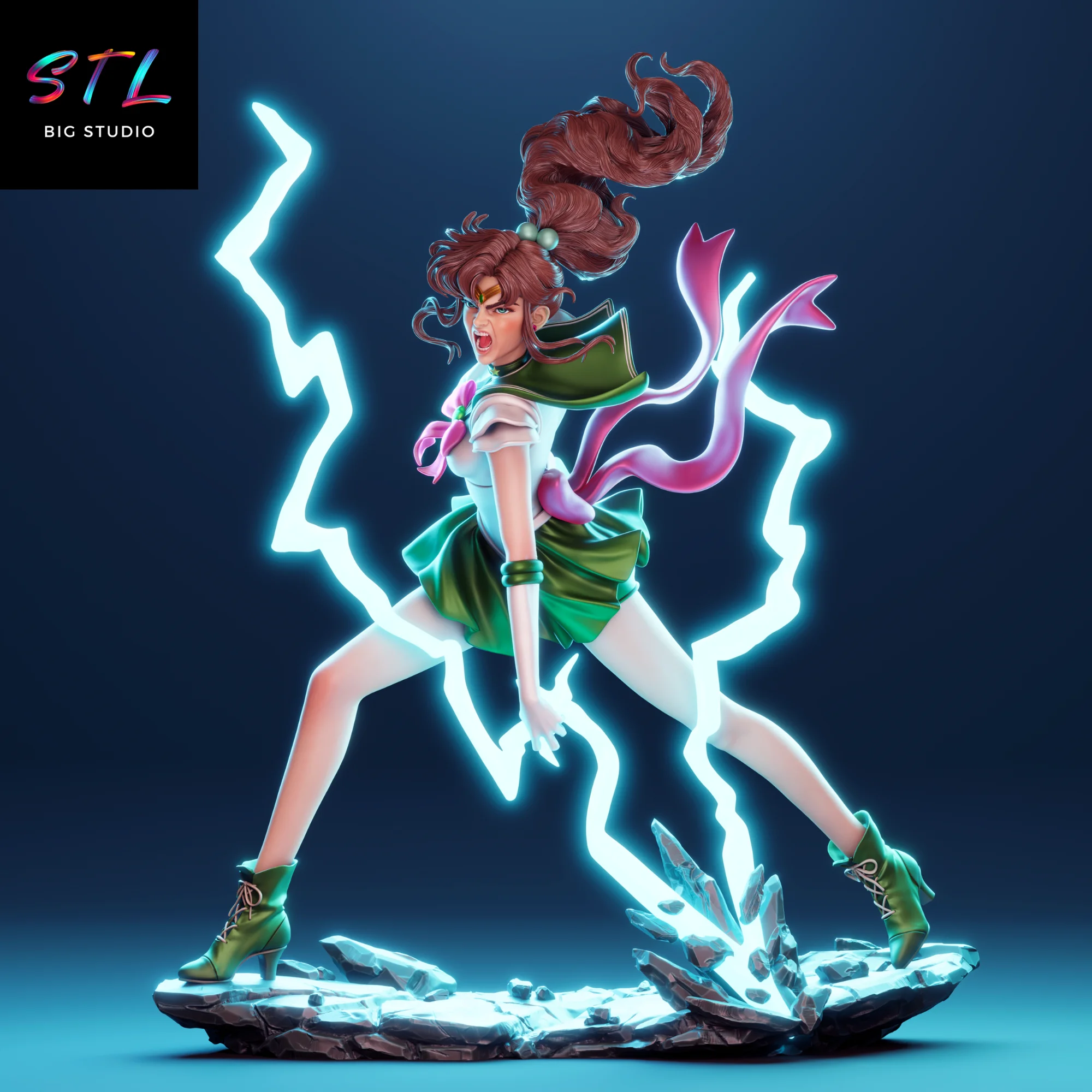 makoto kino stl sailor moon impresion 3d