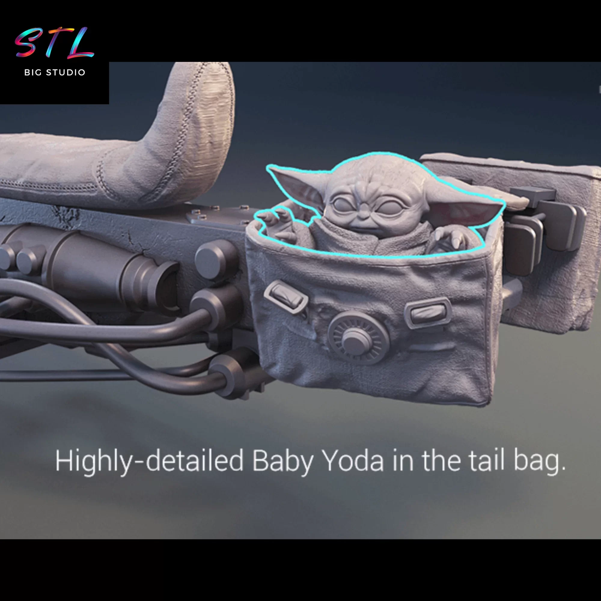 mandalorian speeder bike stl diorama impresion 3d mandalorian speeder bike stl diorama impresion 3d