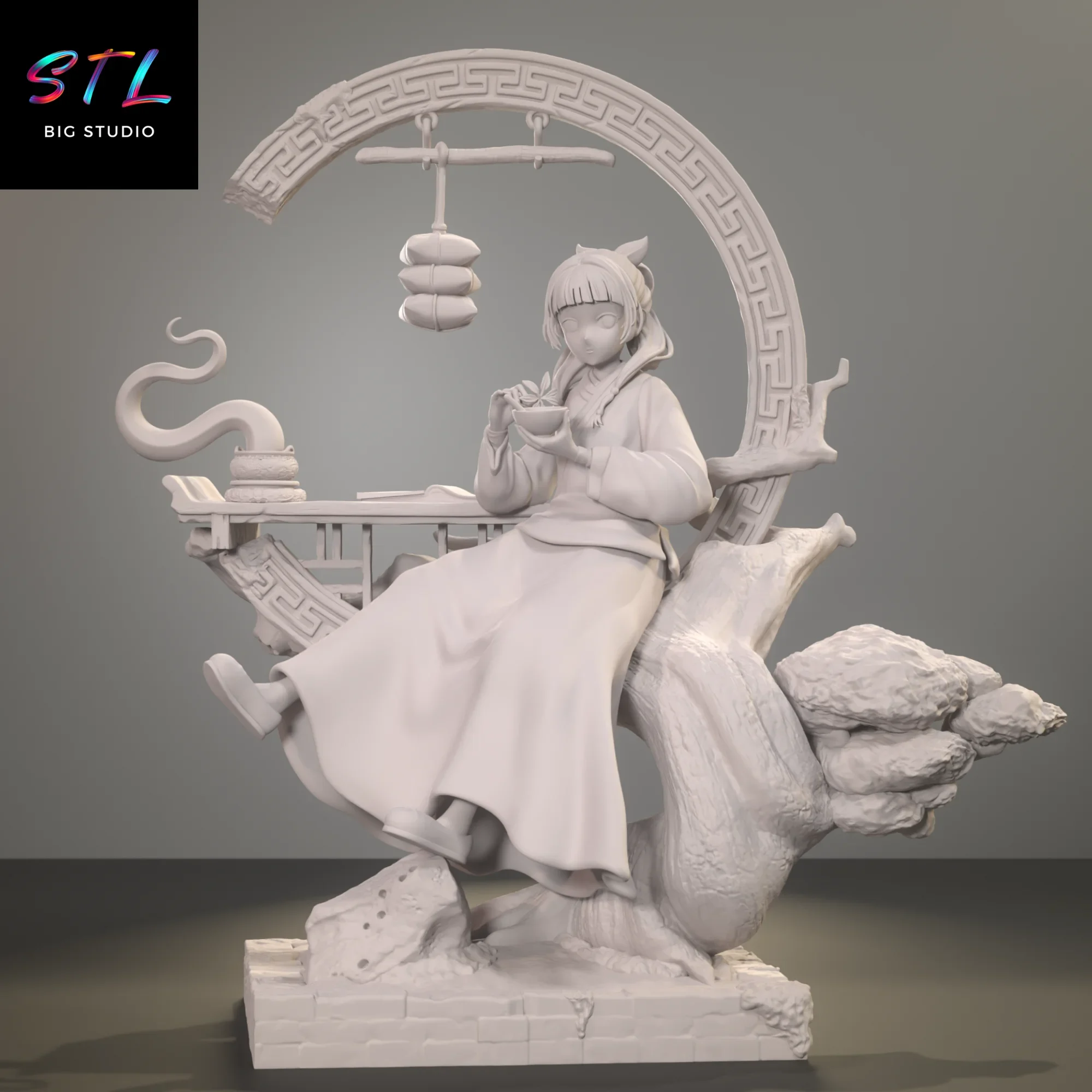maomao diorama stl the apothecary diaries impresion 3d maomao diorama stl the apothecary diaries impresion 3d