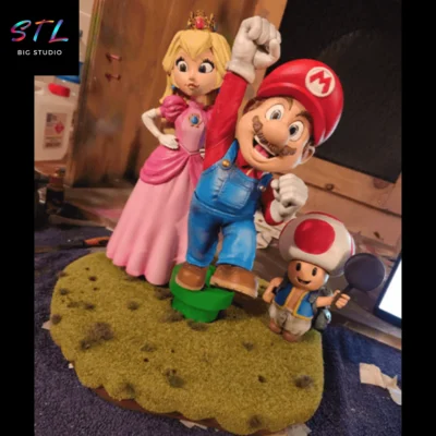 mario bros stl reino champiΓ±on diorama impresion 3d