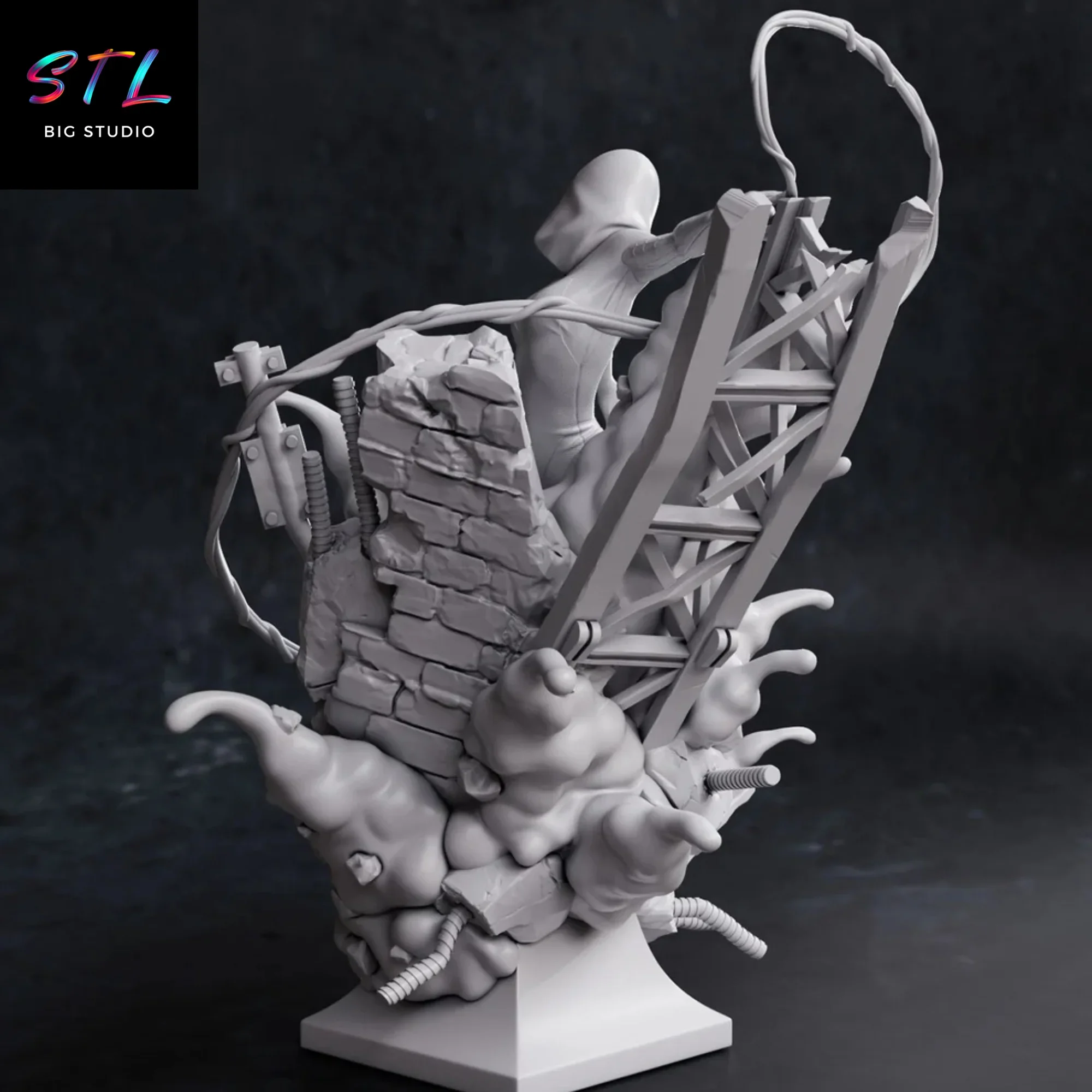 marvel diorama stl spider-gwen figura gwen stacy para impresion 3d marvel diorama stl spider-gwen figura gwen stacy para impresion 3d