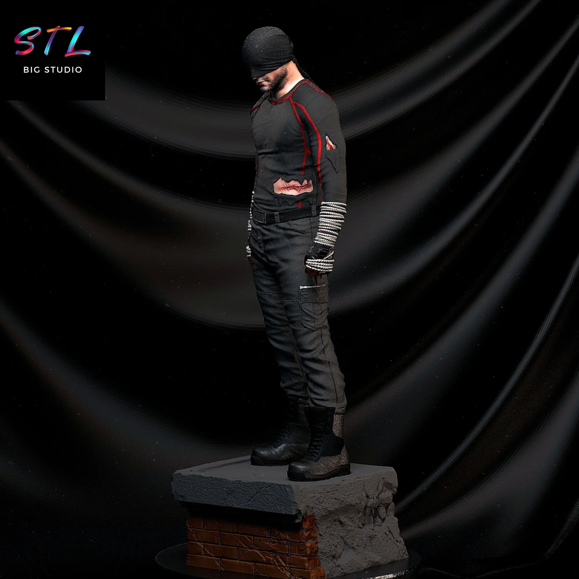 marvel stl daredevil figura impresion 3d marvel stl daredevil figura impresion 3d