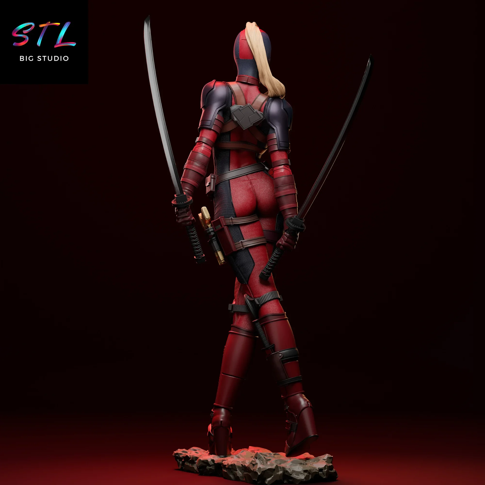 marvel stl lady deadpool impresion 3d marvel stl lady deadpool impresion 3d