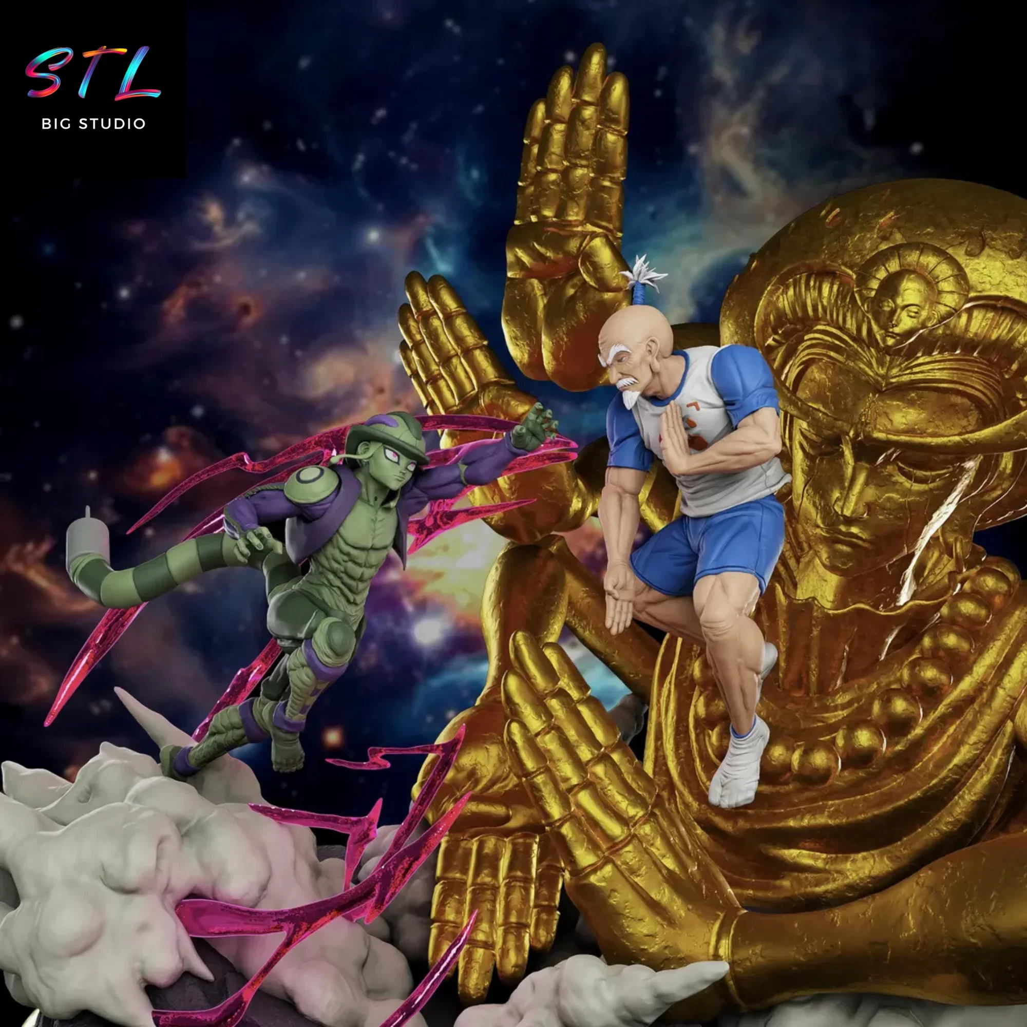 meruem vs netero diorama stl hunter x hunter imprimir 3d meruem vs netero diorama stl hunter x hunter imprimir 3d