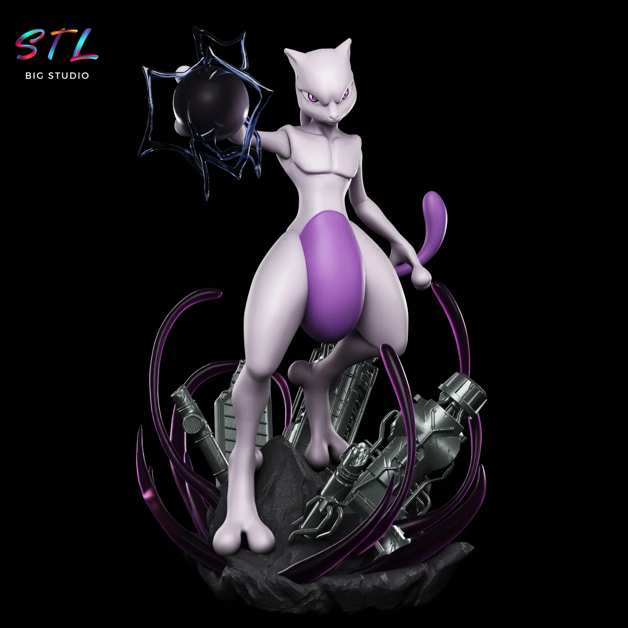 mewtwo stl impresion 3d pokemon figura