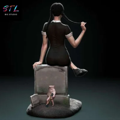 miercoles stl impresion 3d wednesday addams