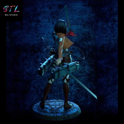 mikasa ataque a los titanes stl