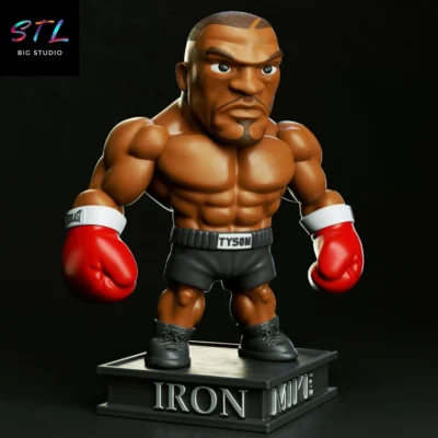 mike tyson chibi stl figura impresion 3d