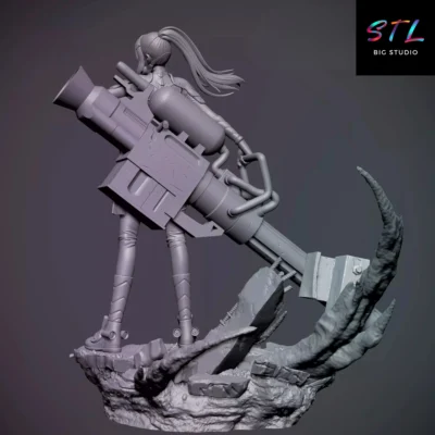 mina ashiro stl impresion 3d figura kaiju n8 diorama