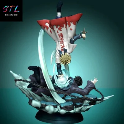 minato vs obito stl impresion 3d naruto shippuden
