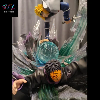 minato vs tobi stl naruto shippuden figura impresion 3d