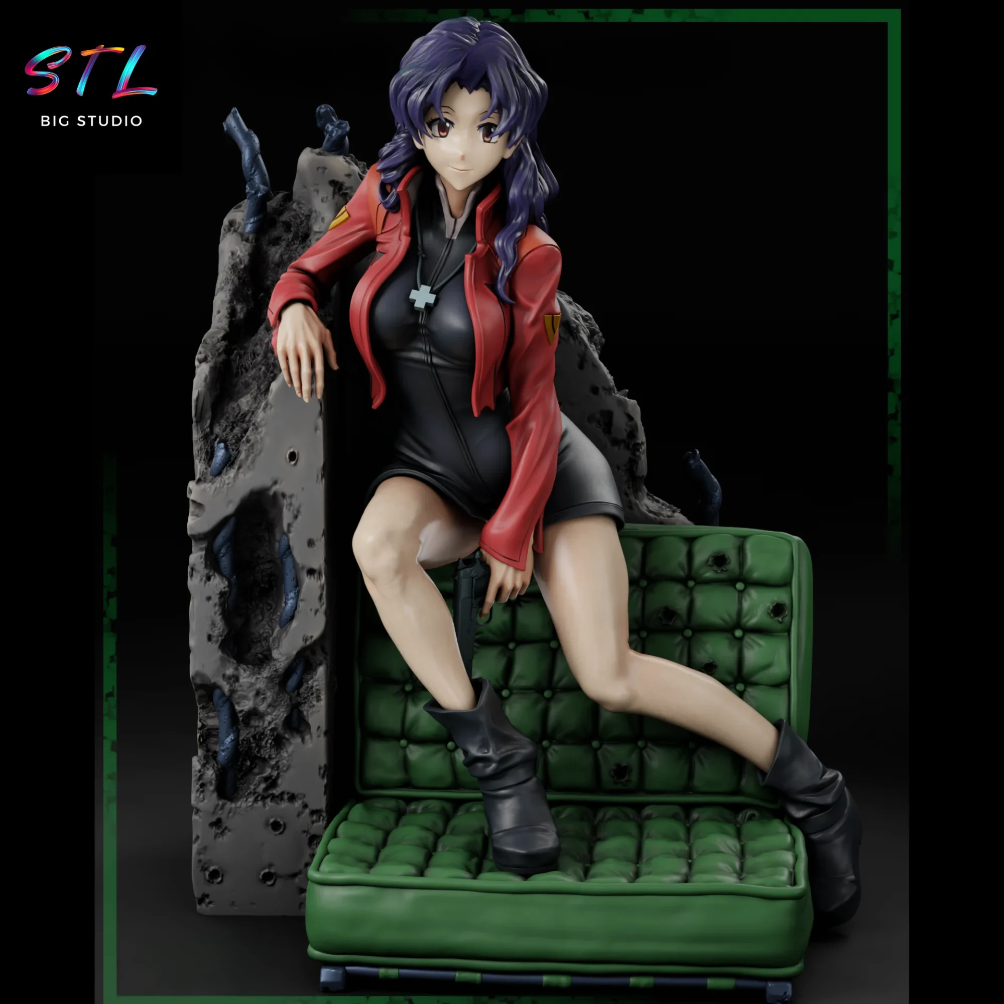 misato katsuragi stl figura evangelion para impresion 3d