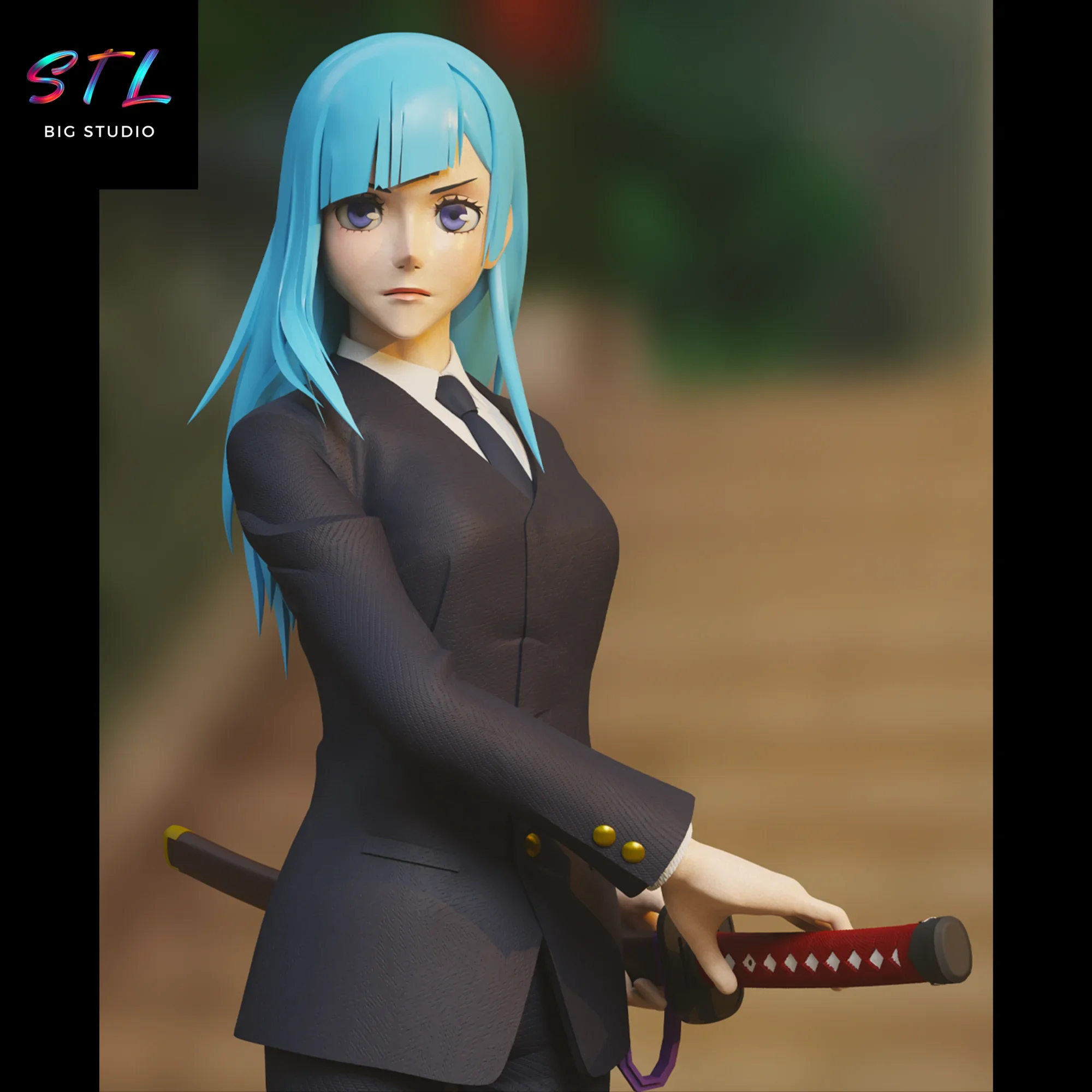 miwa kasumi stl jujutsu kaisen figura impresion 3d miwa kasumi stl jujutsu kaisen figura impresion 3d