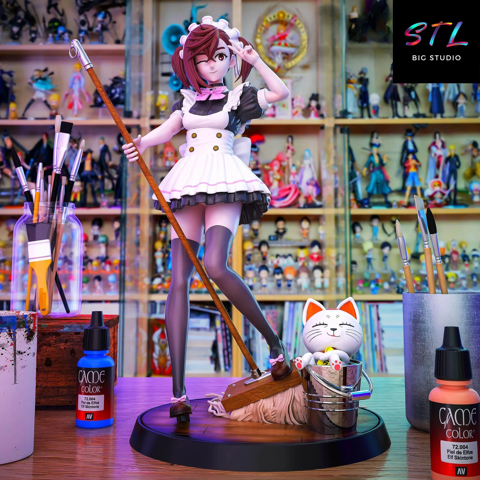 momo ayase maid stl impresion 3d dandadan momo ayase maid stl impresion 3d dandadan
