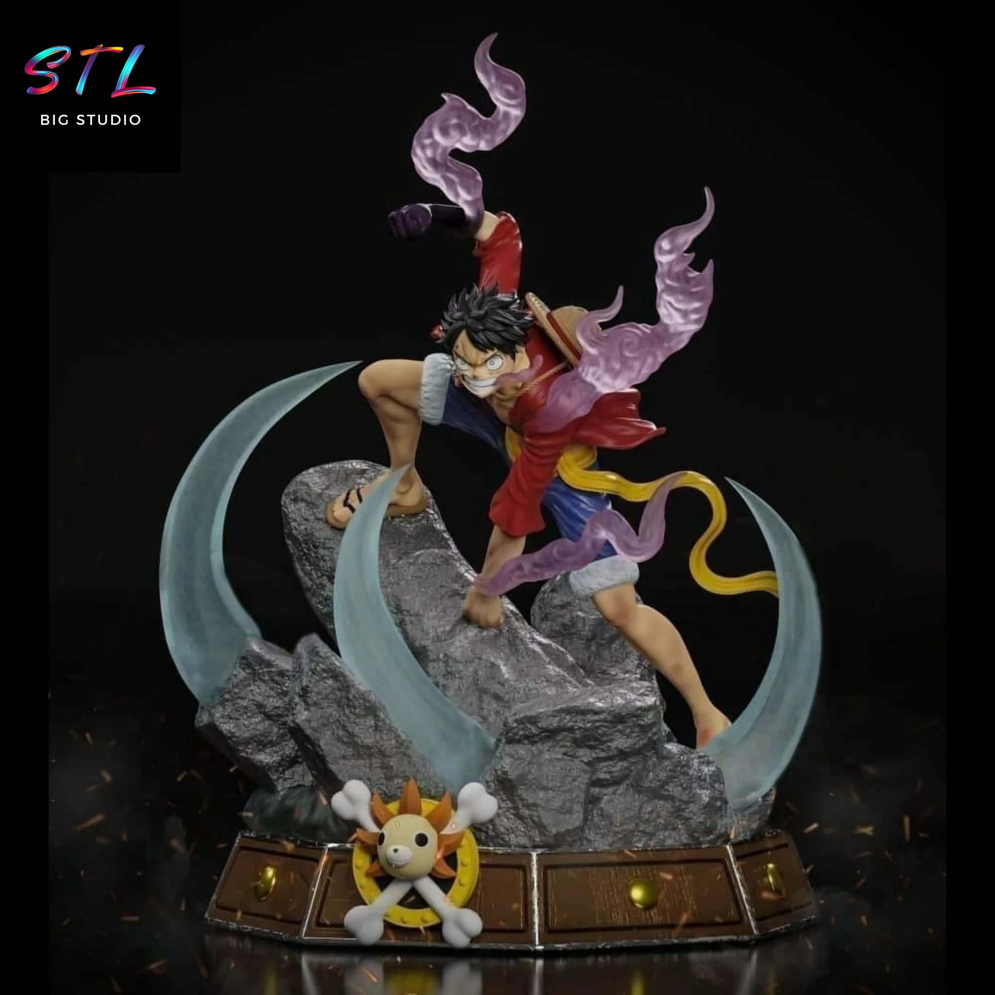 monkey d luffy stl impresion 3d diorama one piece