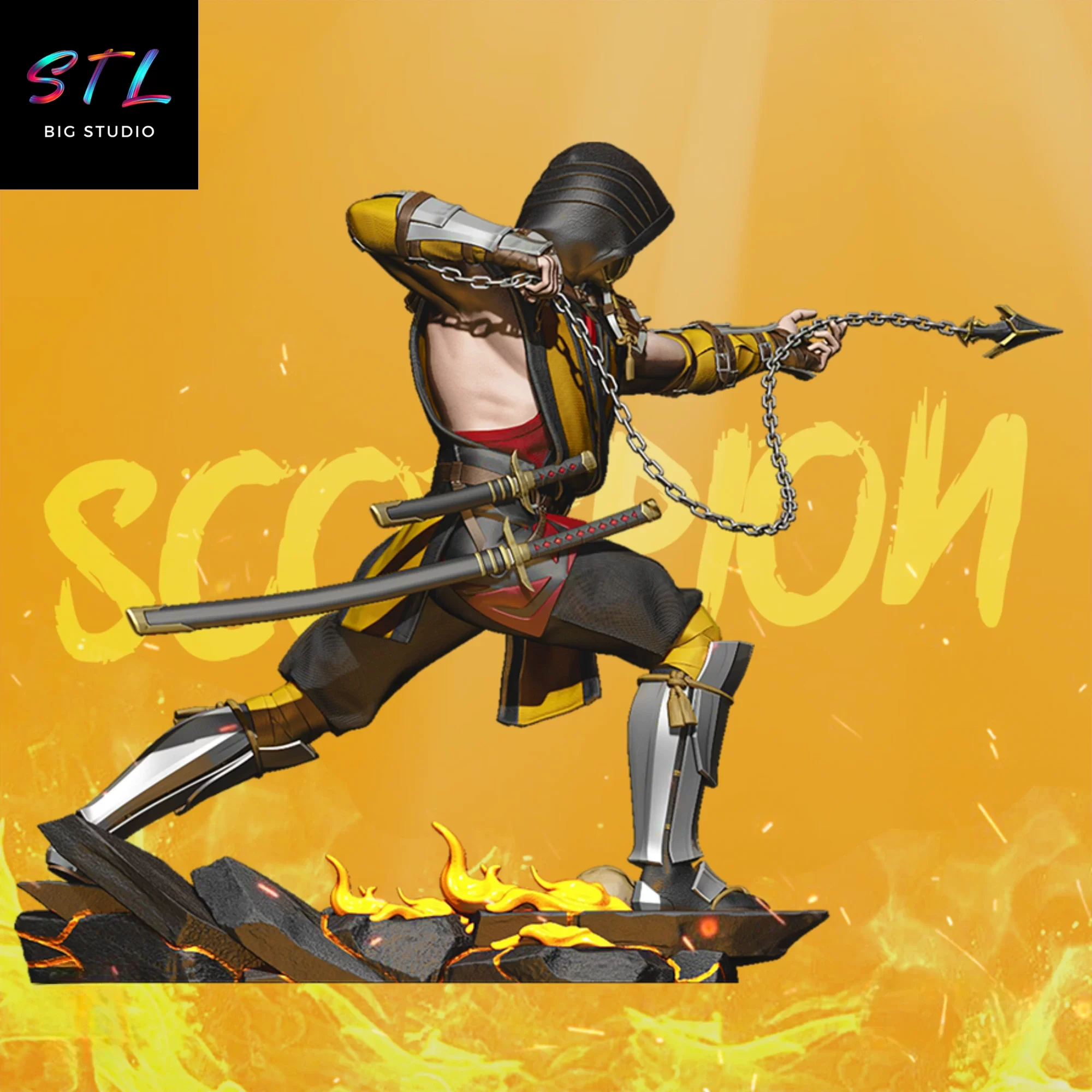 mortal kombat stl scorpion 3d print mortal kombat stl scorpion 3d print