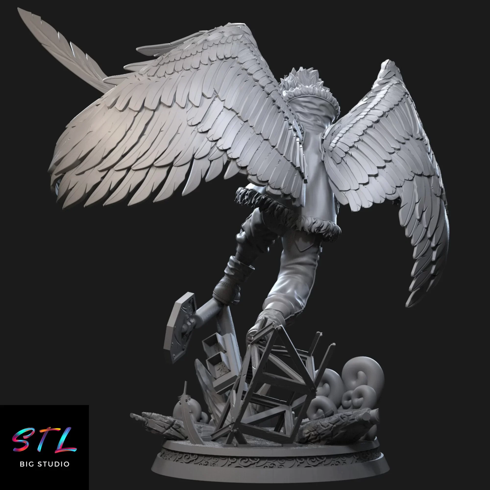 my hero academia stl hawks diorama impresion 3d my hero academia stl hawks diorama impresion 3d