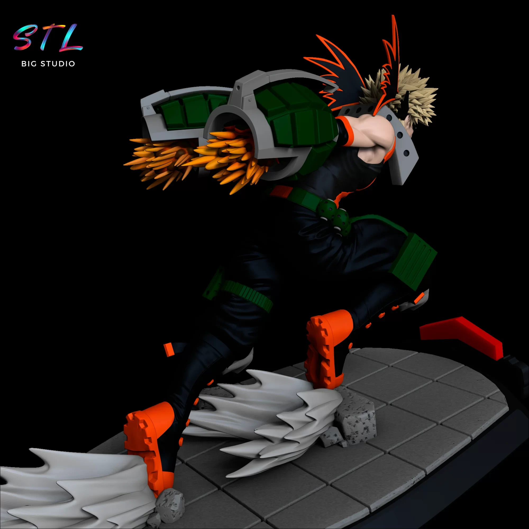 my hero academia stl katsuki bakugo diorama 3d my hero academia stl katsuki bakugo diorama 3d