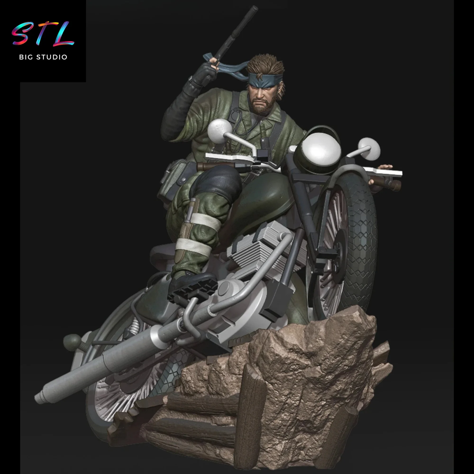 naked snake stl metal gear solid impresion 3d