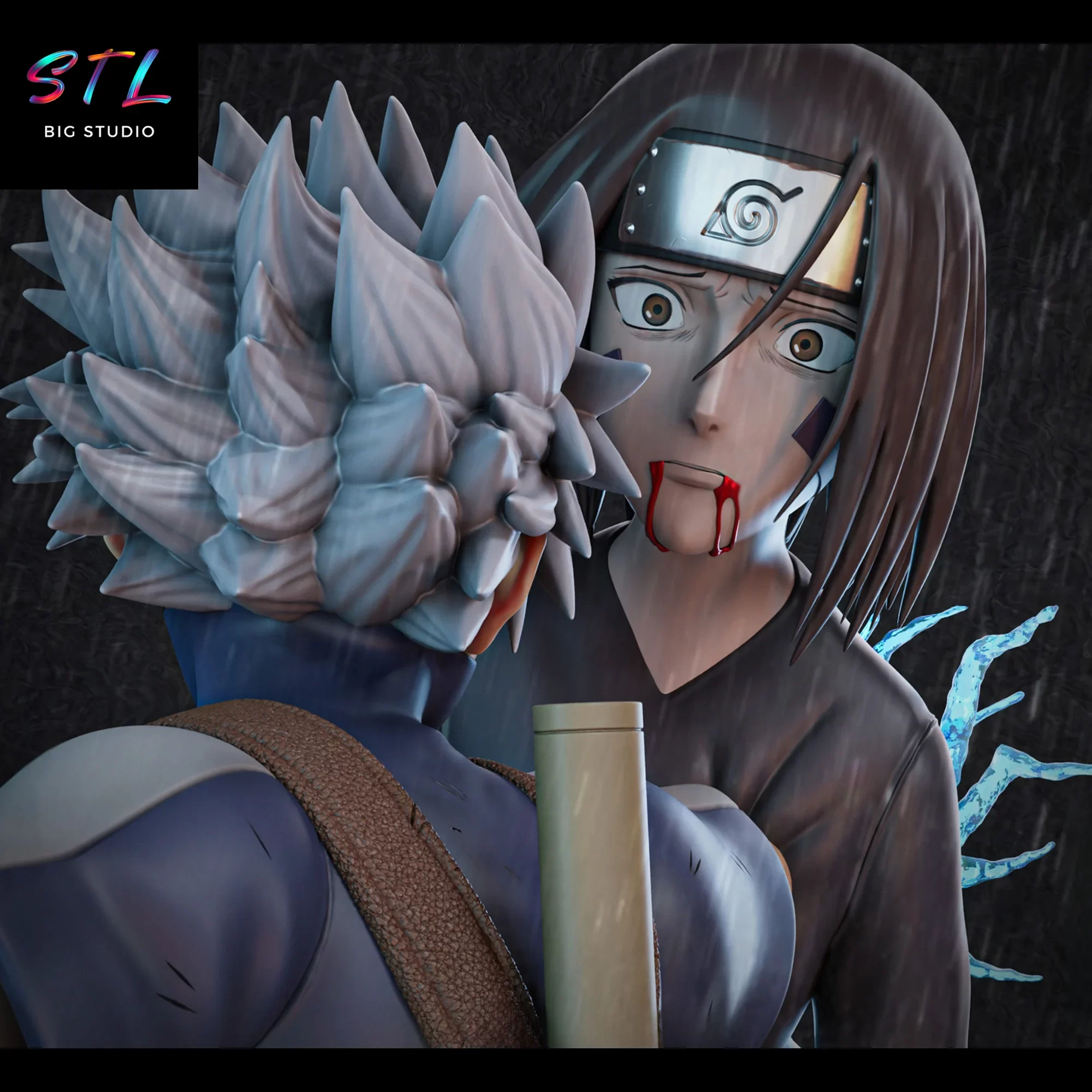 naruto diorama kakashi y rin stl impresion 3d naruto diorama kakashi y rin stl impresion 3d