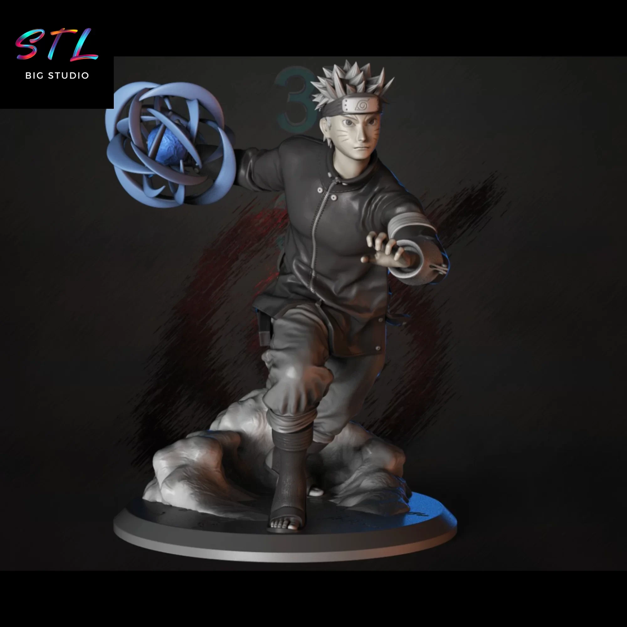 naruto rasengan stl impresion 3d
