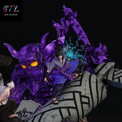 naruto shippuden stl sasuke vs danzo impresion 3d