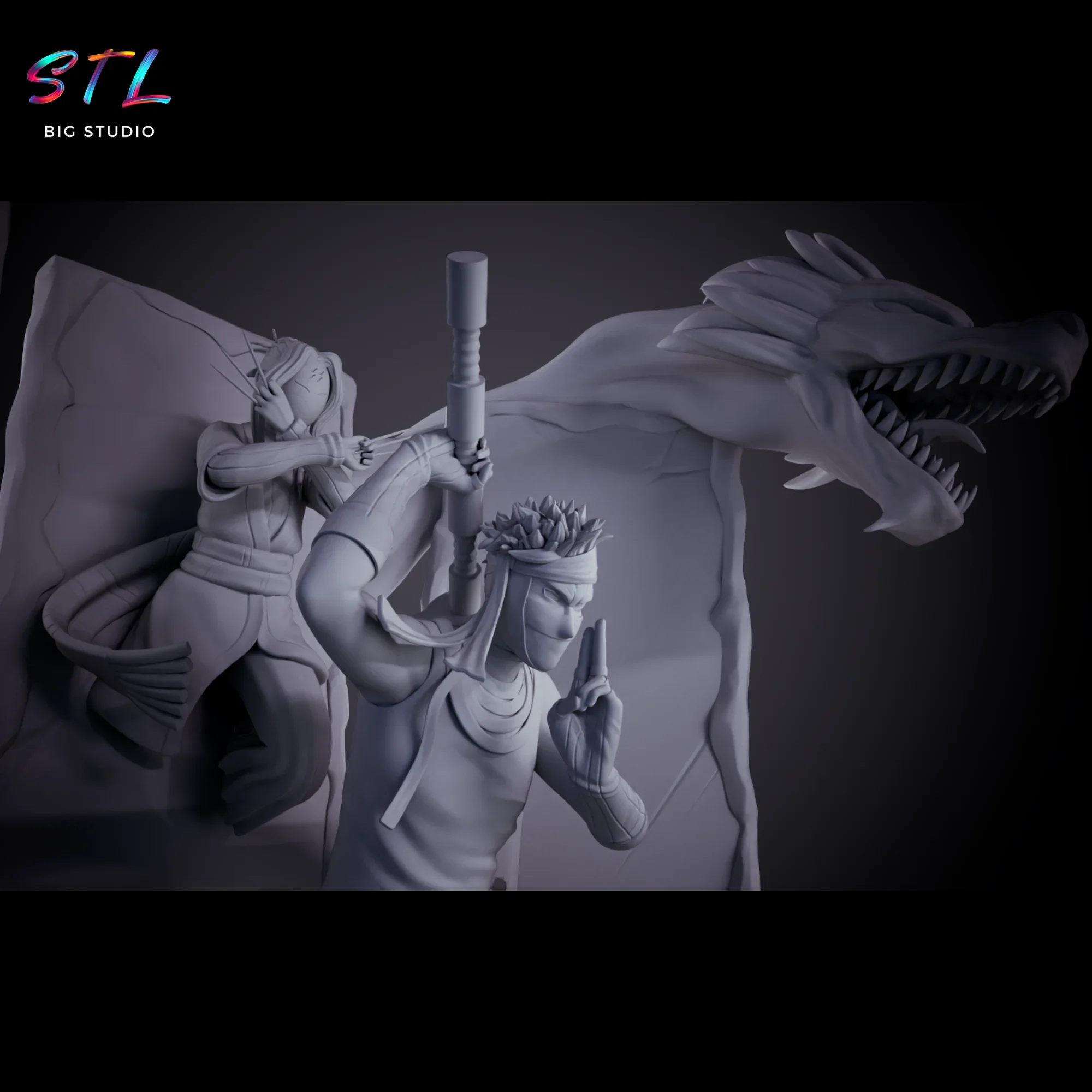 naruto stl zabuza y haku para impresion 3d naruto stl zabuza y haku para impresion 3d