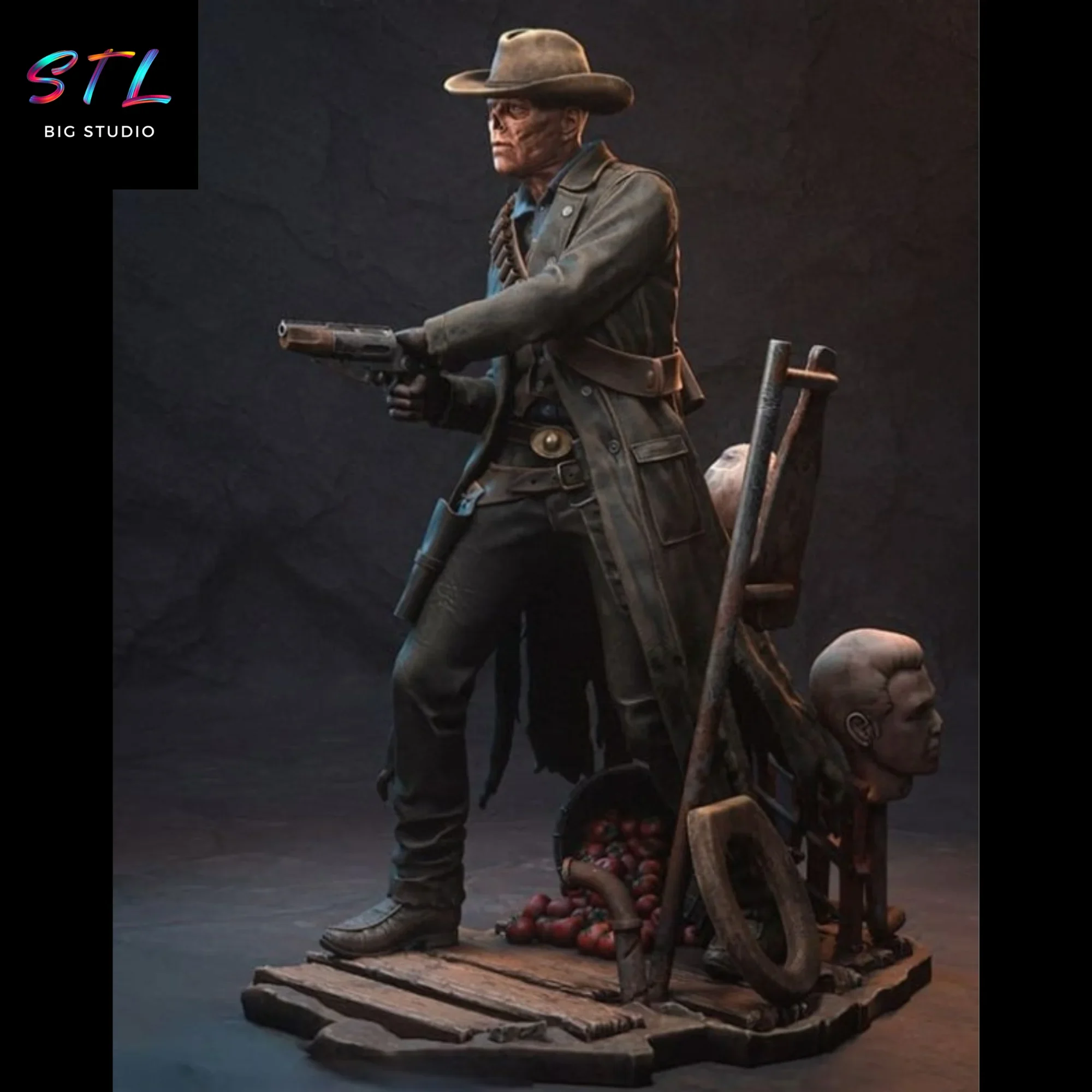 necrofago stl ghoul fallout figura impresion 3d necrofago stl ghoul fallout figura impresion 3d