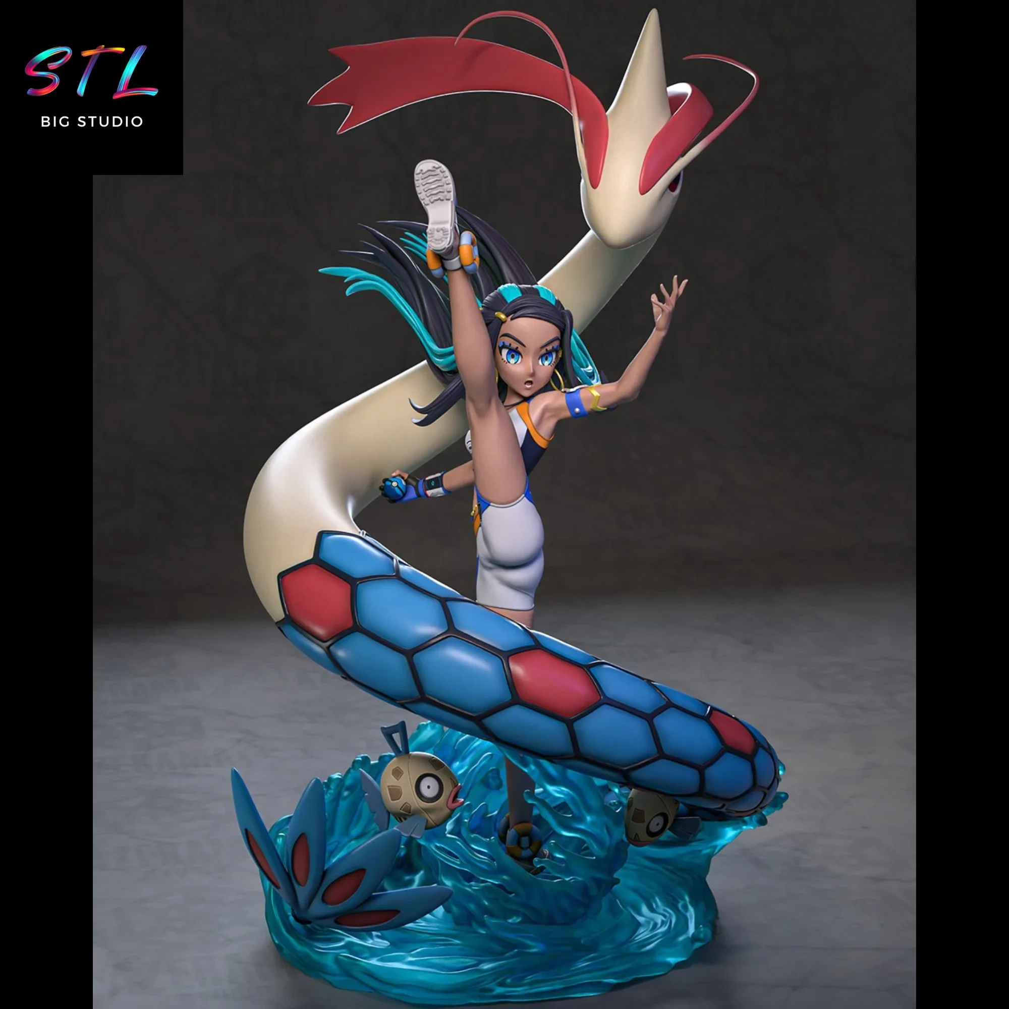 nessa y milotic stl pokemon impresion 3d nessa y milotic stl pokemon impresion 3d