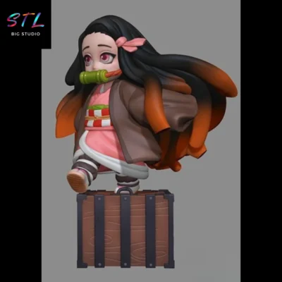 nezuko kamado pequeña stl kimetsu no yaiba impresion 3d