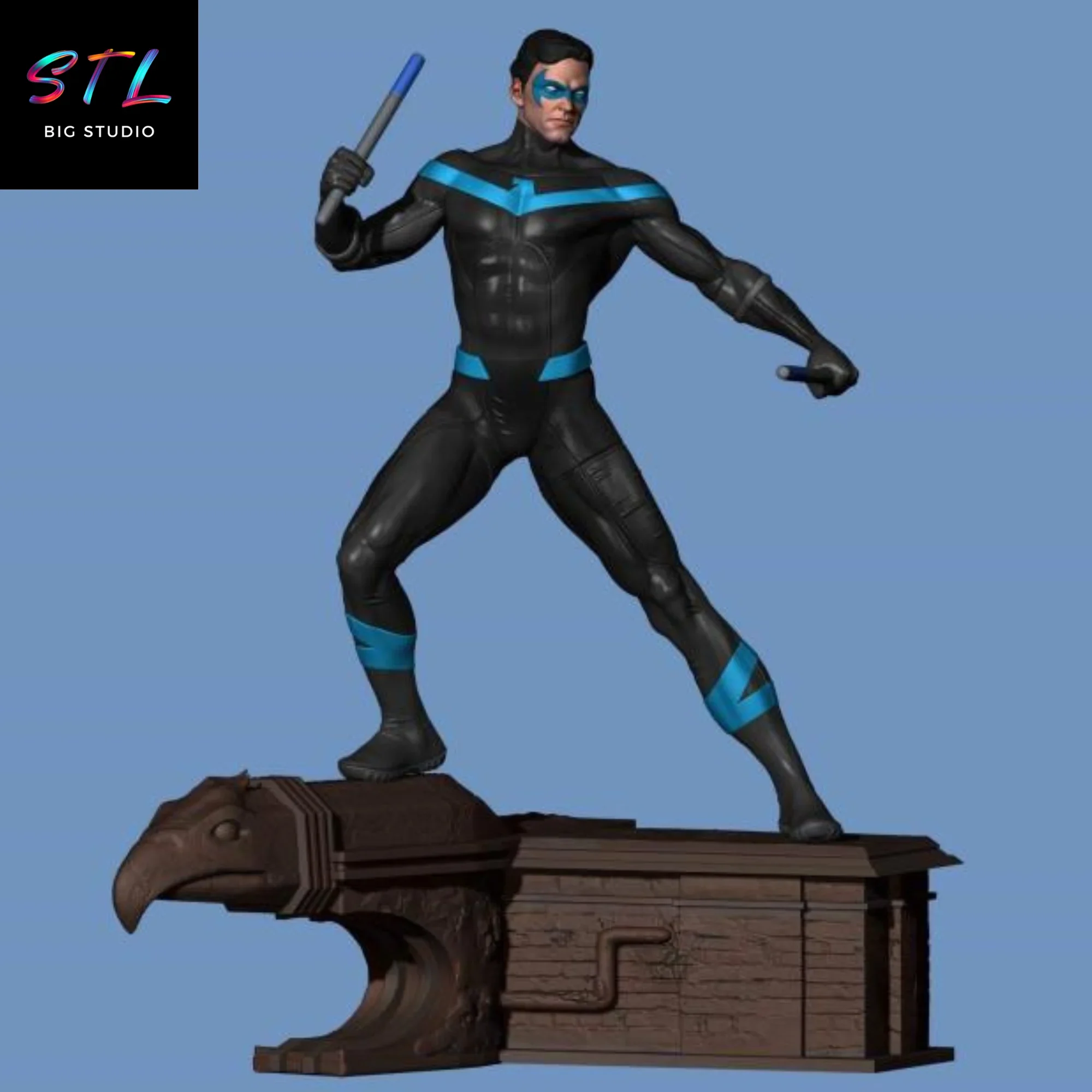 nightwing stl dick grayson impresion 3d dc comics